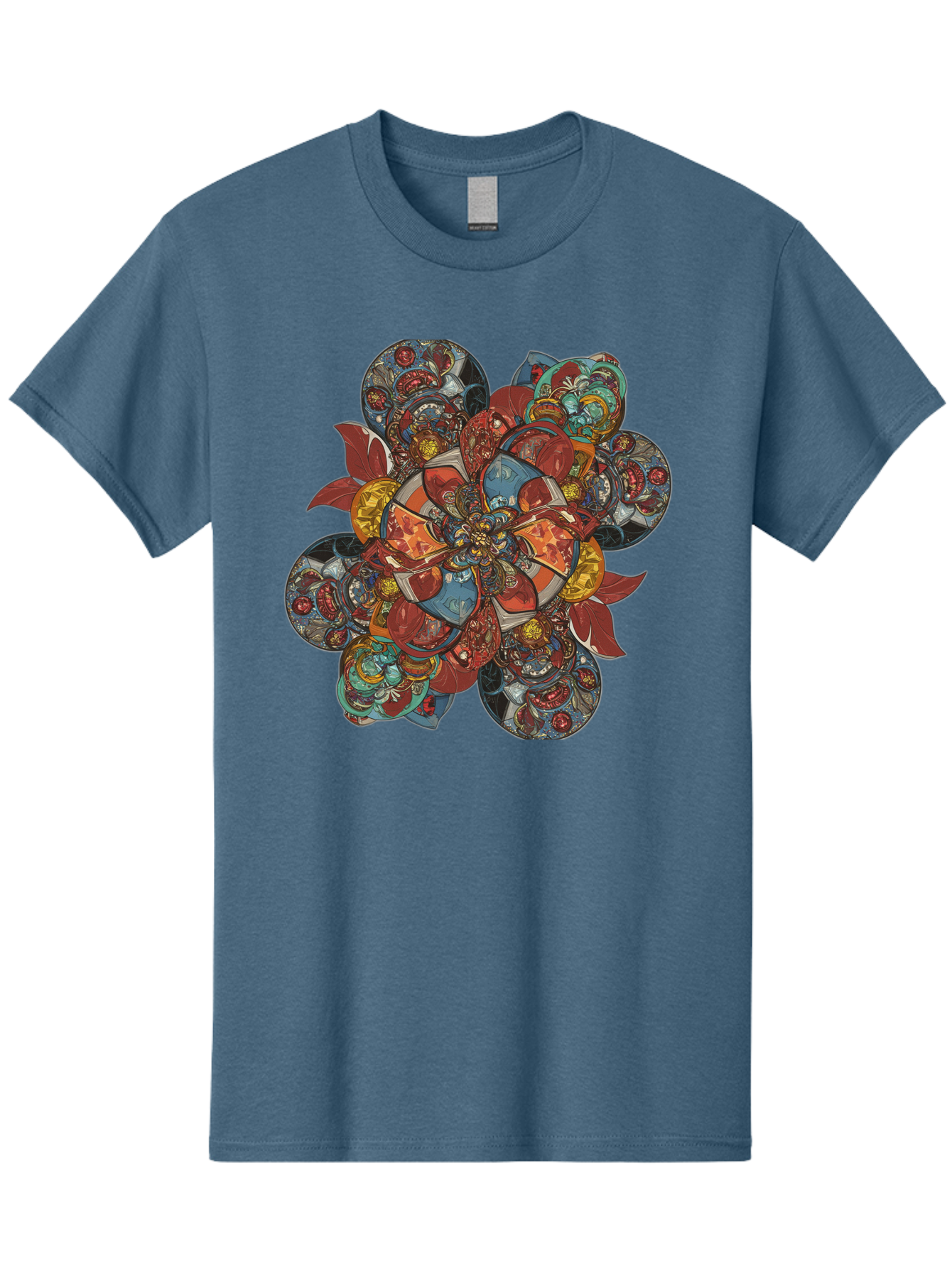 Flower-Mandala Men'S Graphic Tee, 100% Cotton, Comfortable Casual Summer Wear, Machine Washable, Vintage Camera, Old Camera, Antique Camera, Black Camera, Classic Photography, Photography Equipment, Nostalgic Device, Film Camera, Camera Art Bag472 13