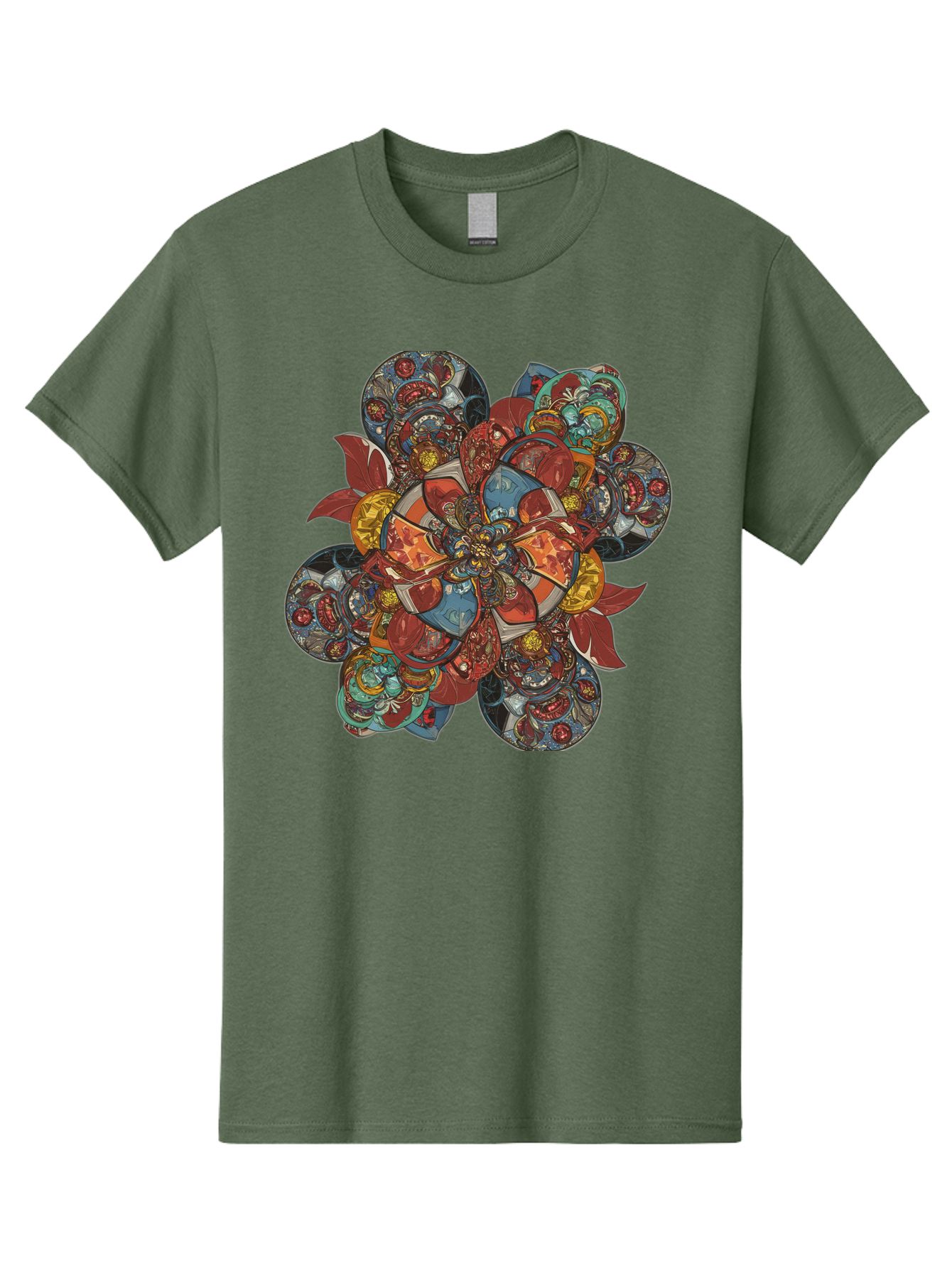 Flower-Mandala Men'S Graphic Tee, 100% Cotton, Comfortable Casual Summer Wear, Machine Washable, Vintage Camera, Old Camera, Antique Camera, Black Camera, Classic Photography, Photography Equipment, Nostalgic Device, Film Camera, Camera Art Bag472