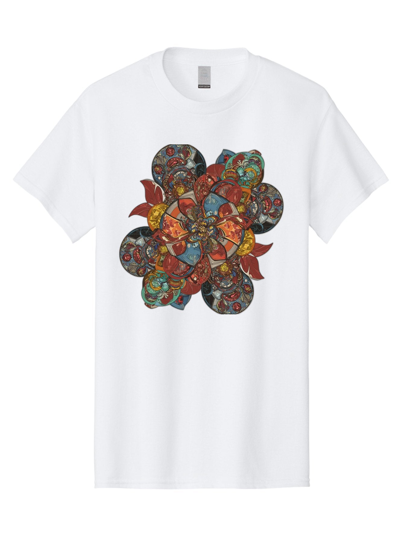 Flower-Mandala Men'S Graphic Tee, 100% Cotton, Comfortable Casual Summer Wear, Machine Washable, Vintage Camera, Old Camera, Antique Camera, Black Camera, Classic Photography, Photography Equipment, Nostalgic Device, Film Camera, Camera Art Bag472 15