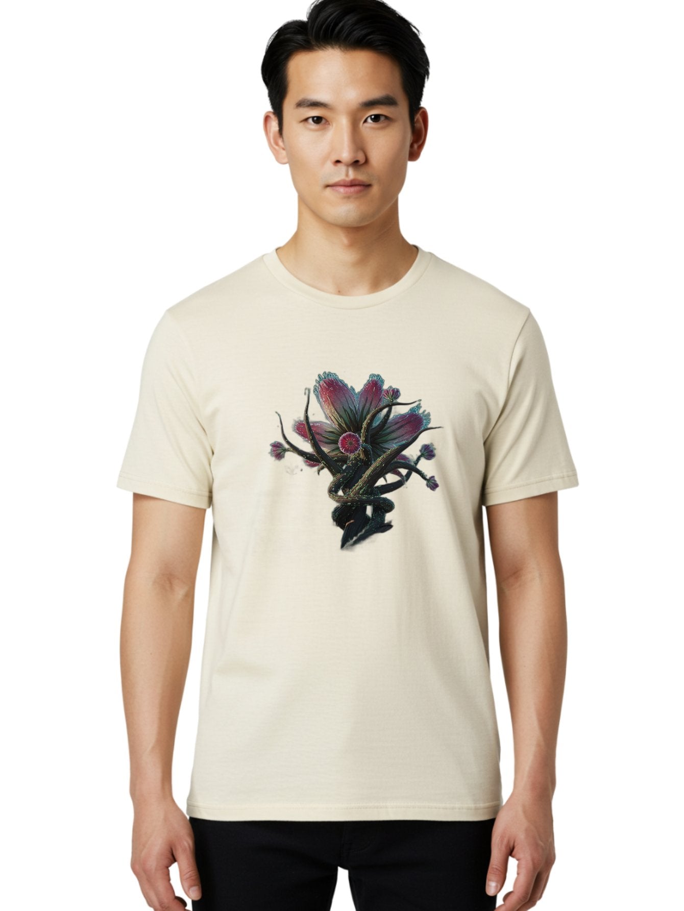 Flower Men'S Graphic Tee, 100% Cotton, Comfortable Casual Summer Wear, Machine Washable, Vintage Camera, Old Camera, Antique Camera, Black Camera, Classic Photography, Photography Equipment, Nostalgic Device, Film Camera, Camera Art Bag473 16
