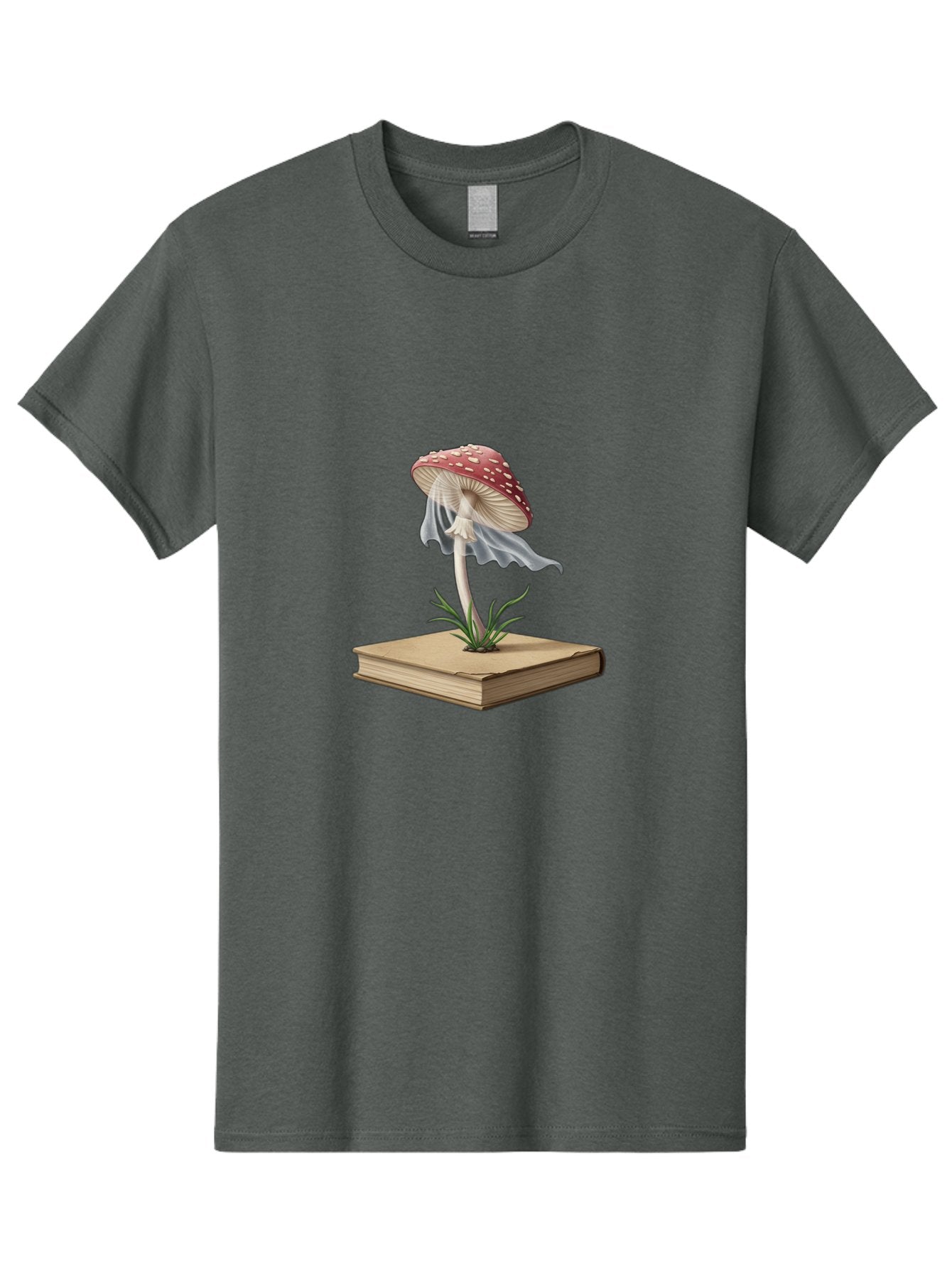Fly-Agaric-Mushroom-On-Book Men'S Graphic Tee, 100% Cotton, Comfortable Casual Summer Wear, Machine Washable, Vintage Camera, Old Camera, Antique Camera, Black Camera, Classic Photography, Photography Equipment, Nostalgic Device, Film Camera, Bag474 6