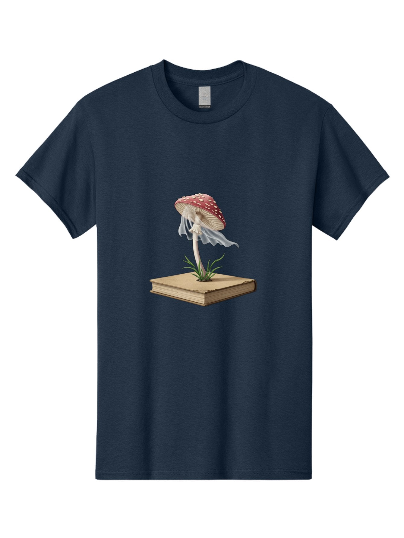 Fly-Agaric-Mushroom-On-Book Men'S Graphic Tee, 100% Cotton, Comfortable Casual Summer Wear, Machine Washable, Vintage Camera, Old Camera, Antique Camera, Black Camera, Classic Photography, Photography Equipment, Nostalgic Device, Film Camera, Bag474