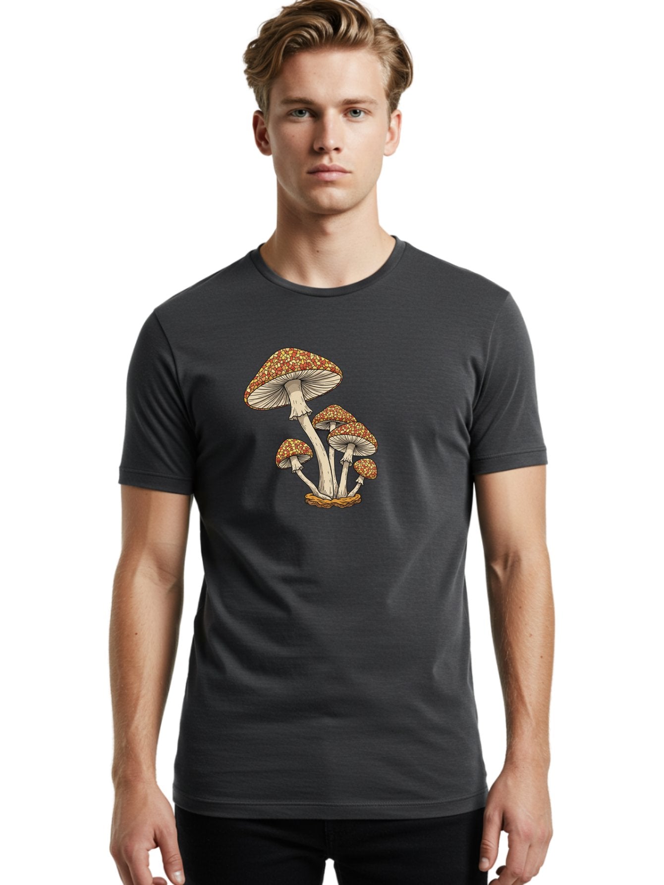 Fly-Agaric-Mushrooms Men'S Graphic Tee, 100% Cotton, Comfortable Casual Summer Wear, Machine Washable, Vintage Camera, Old Camera, Antique Camera, Black Camera, Classic Photography, Photography Equipment, Nostalgic Device, Film Camera, Bag475 29