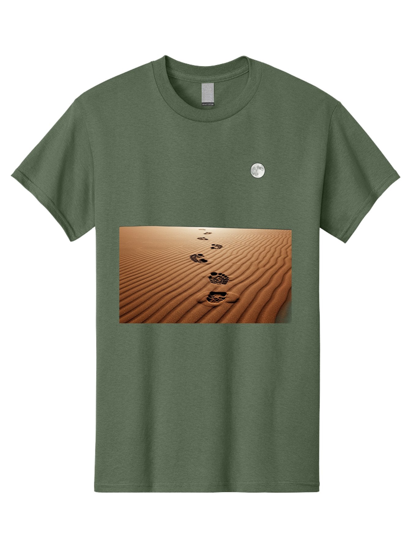 Footprints-In-Sand-Under-Moon Men'S Graphic Tee, 100% Cotton, Comfortable Casual Summer Wear, Machine Washable, Vintage Camera, Old Camera, Antique Camera, Black Camera, Classic Photography, Photography Equipment, Nostalgic Device, Bag487 10
