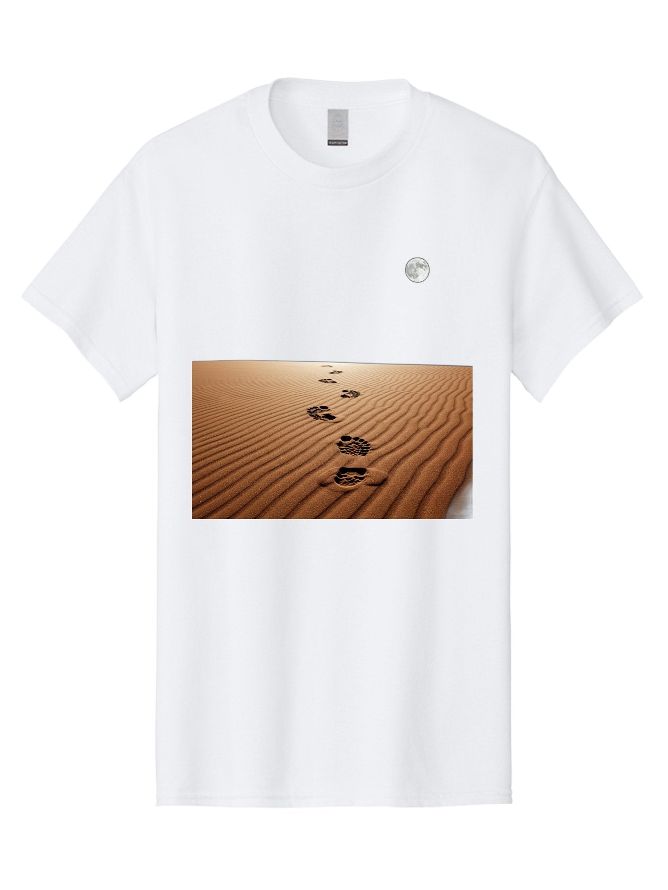 Footprints-In-Sand-Under-Moon Men'S Graphic Tee, 100% Cotton, Comfortable Casual Summer Wear, Machine Washable, Vintage Camera, Old Camera, Antique Camera, Black Camera, Classic Photography, Photography Equipment, Nostalgic Device, Bag487 12