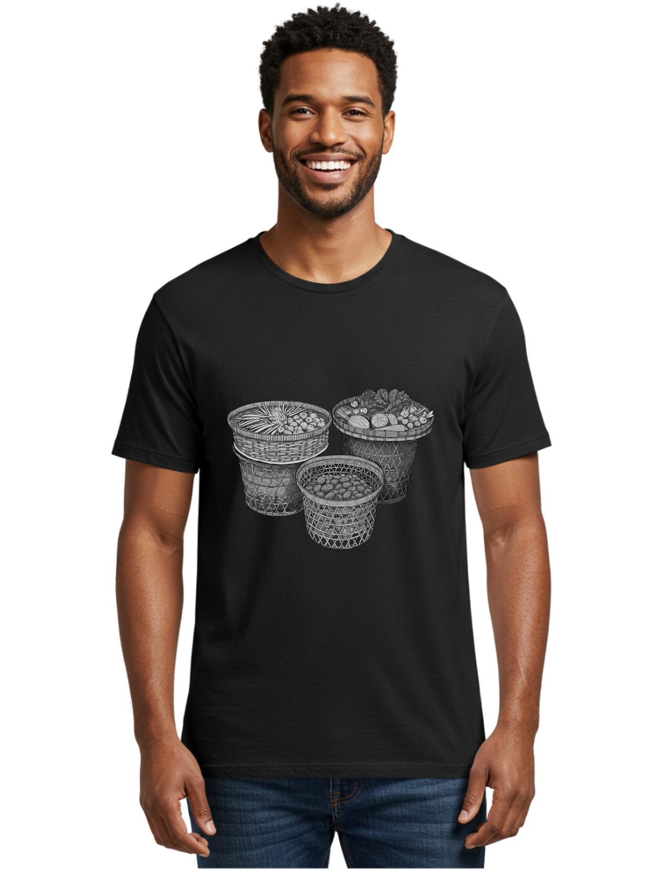 Fruit-And-Vegetable-Baskets Men'S Graphic Tee, 100% Cotton, Comfortable Casual Summer Wear, Machine Washable, Vintage Camera, Old Camera, Antique Camera, Black Camera, Classic Photography, Photography Equipment, Nostalgic Device, Film Camera, Bag497 16