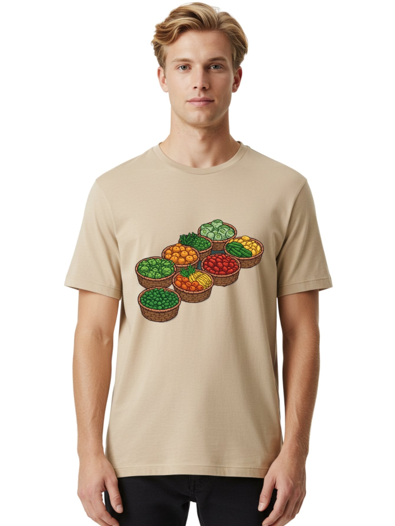 Fruit-And-Vegetables Men'S Graphic Tee, 100% Cotton, Comfortable Casual Summer Wear, Machine Washable, Vintage Camera, Old Camera, Antique Camera, Black Camera, Classic Photography, Photography Equipment, Nostalgic Device, Film Camera, Bag499 28