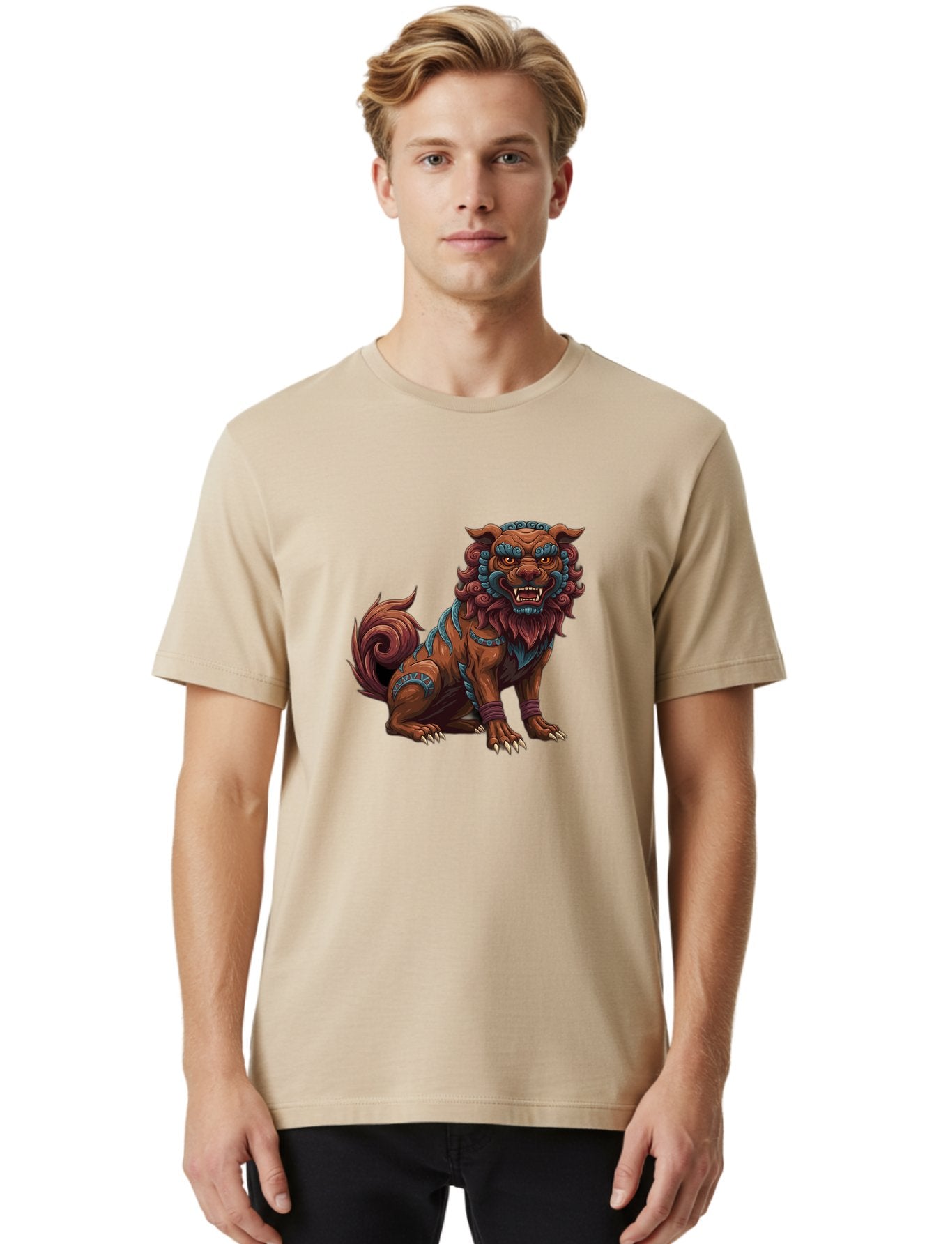 Fu-Dog-1 Men'S Graphic Tee, 100% Cotton, Comfortable Casual Summer Wear, Machine Washable, Vintage Camera, Old Camera, Antique Camera, Black Camera, Classic Photography, Photography Equipment, Nostalgic Device, Film Camera, Camera Art Bag502 20