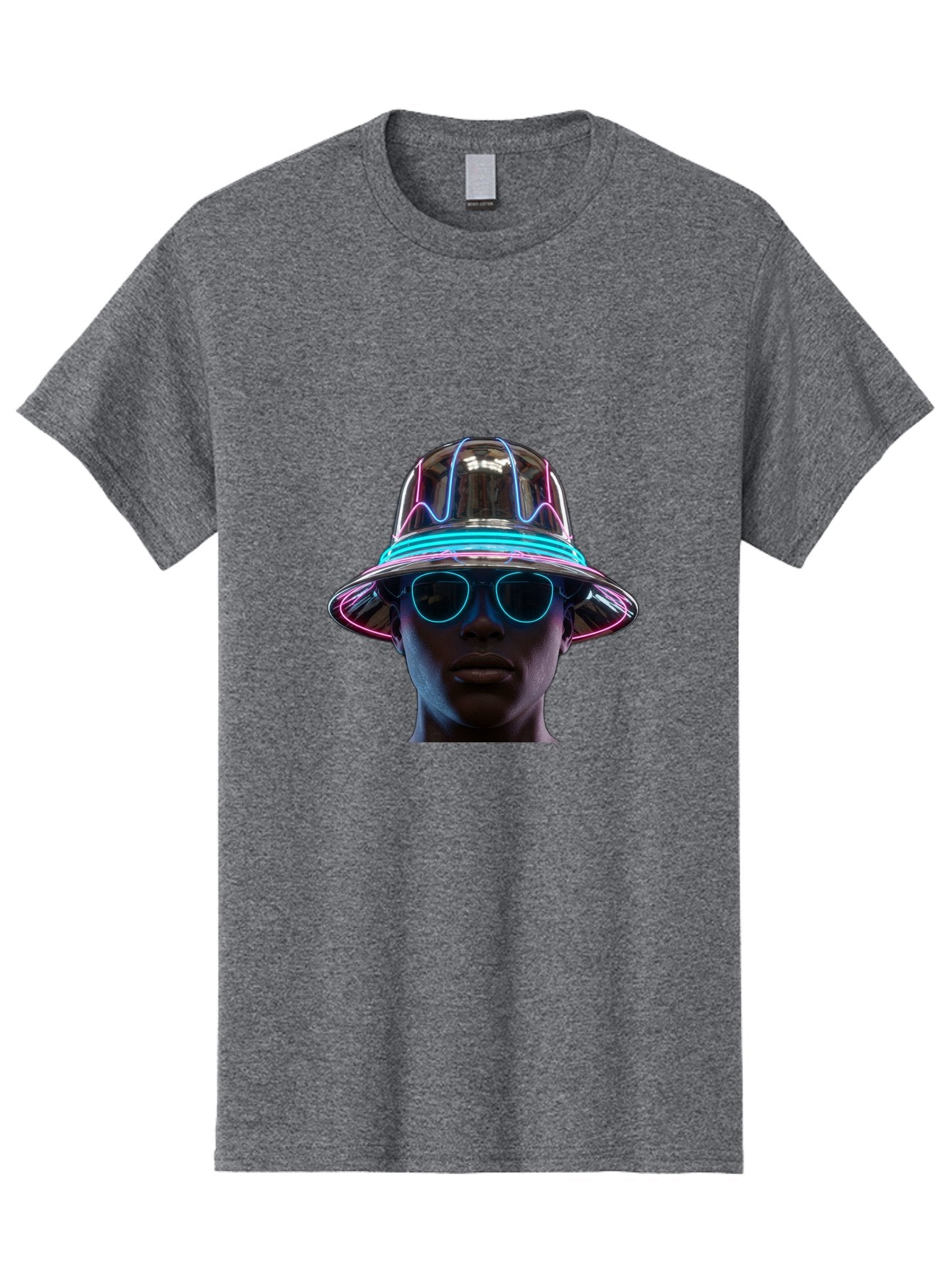 Futuristic-Hat-Portrait Men'S Graphic Tee, 100% Cotton, Comfortable Casual Summer Wear, Machine Washable, Vintage Camera, Old Camera, Antique Camera, Black Camera, Classic Photography, Photography Equipment, Nostalgic Device, Film Camera, Bag508 6
