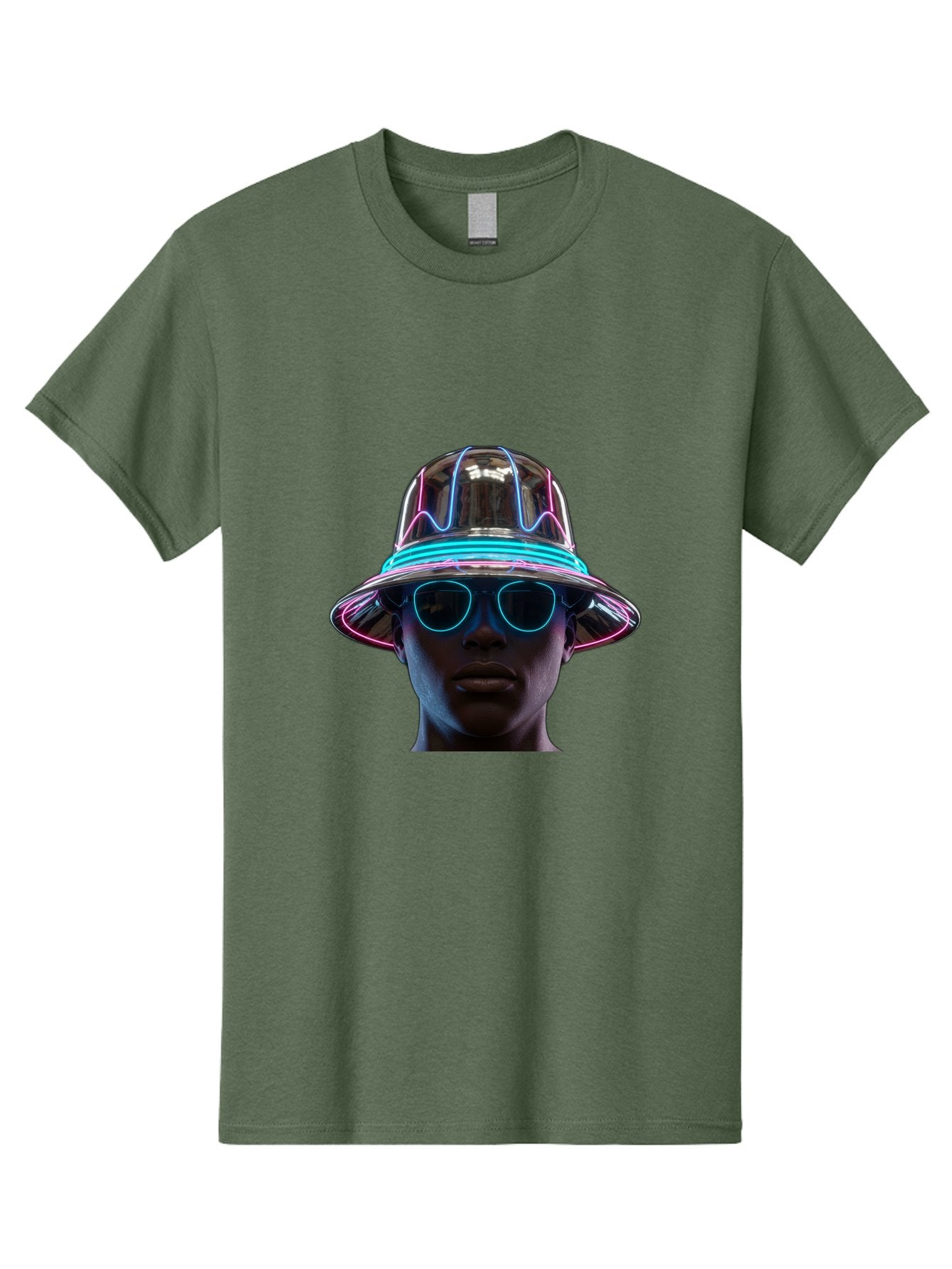 Futuristic-Hat-Portrait Men'S Graphic Tee, 100% Cotton, Comfortable Casual Summer Wear, Machine Washable, Vintage Camera, Old Camera, Antique Camera, Black Camera, Classic Photography, Photography Equipment, Nostalgic Device, Film Camera, Bag508 7