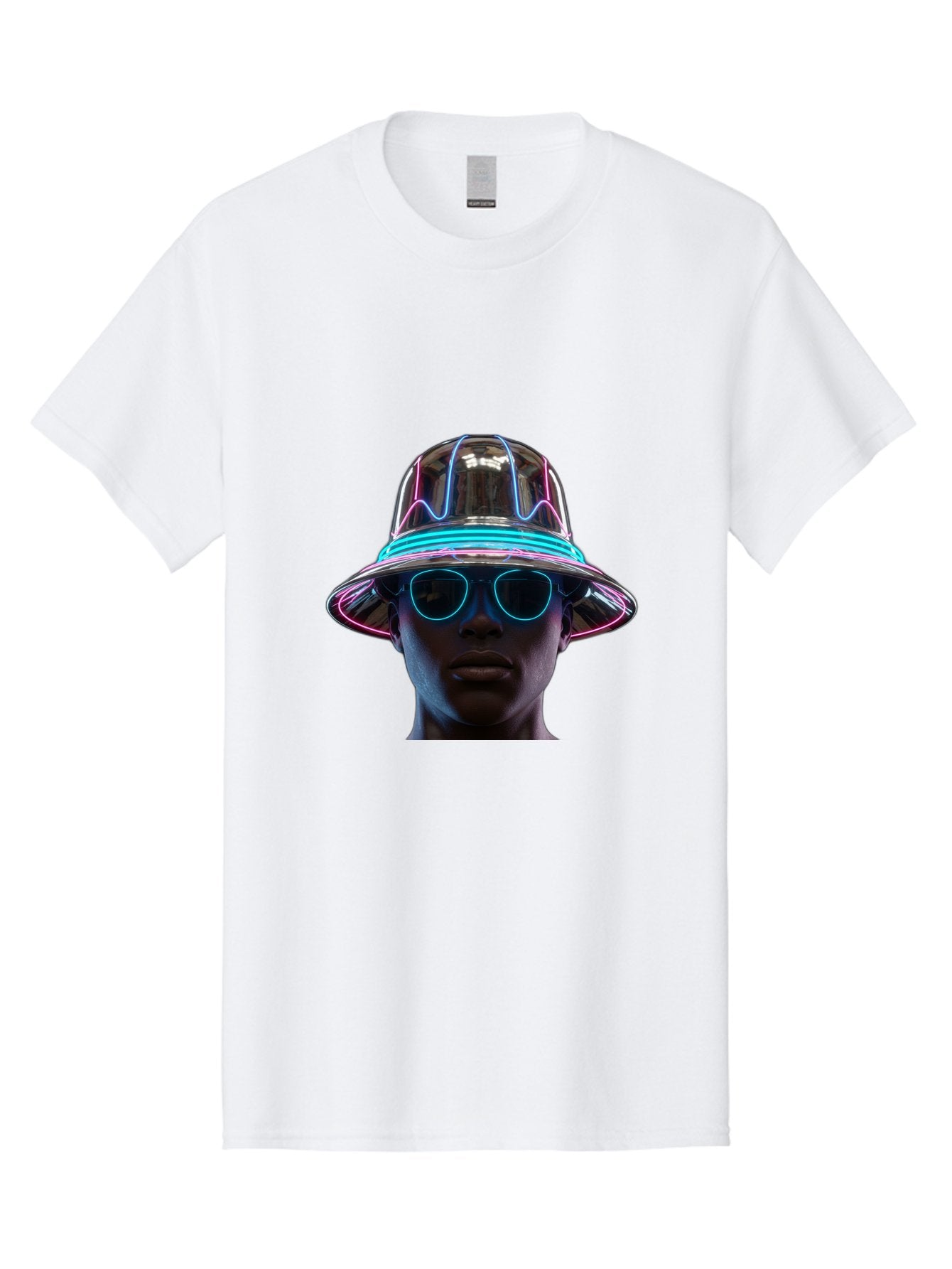 Futuristic-Hat-Portrait Men'S Graphic Tee, 100% Cotton, Comfortable Casual Summer Wear, Machine Washable, Vintage Camera, Old Camera, Antique Camera, Black Camera, Classic Photography, Photography Equipment, Nostalgic Device, Film Camera, Bag508 3