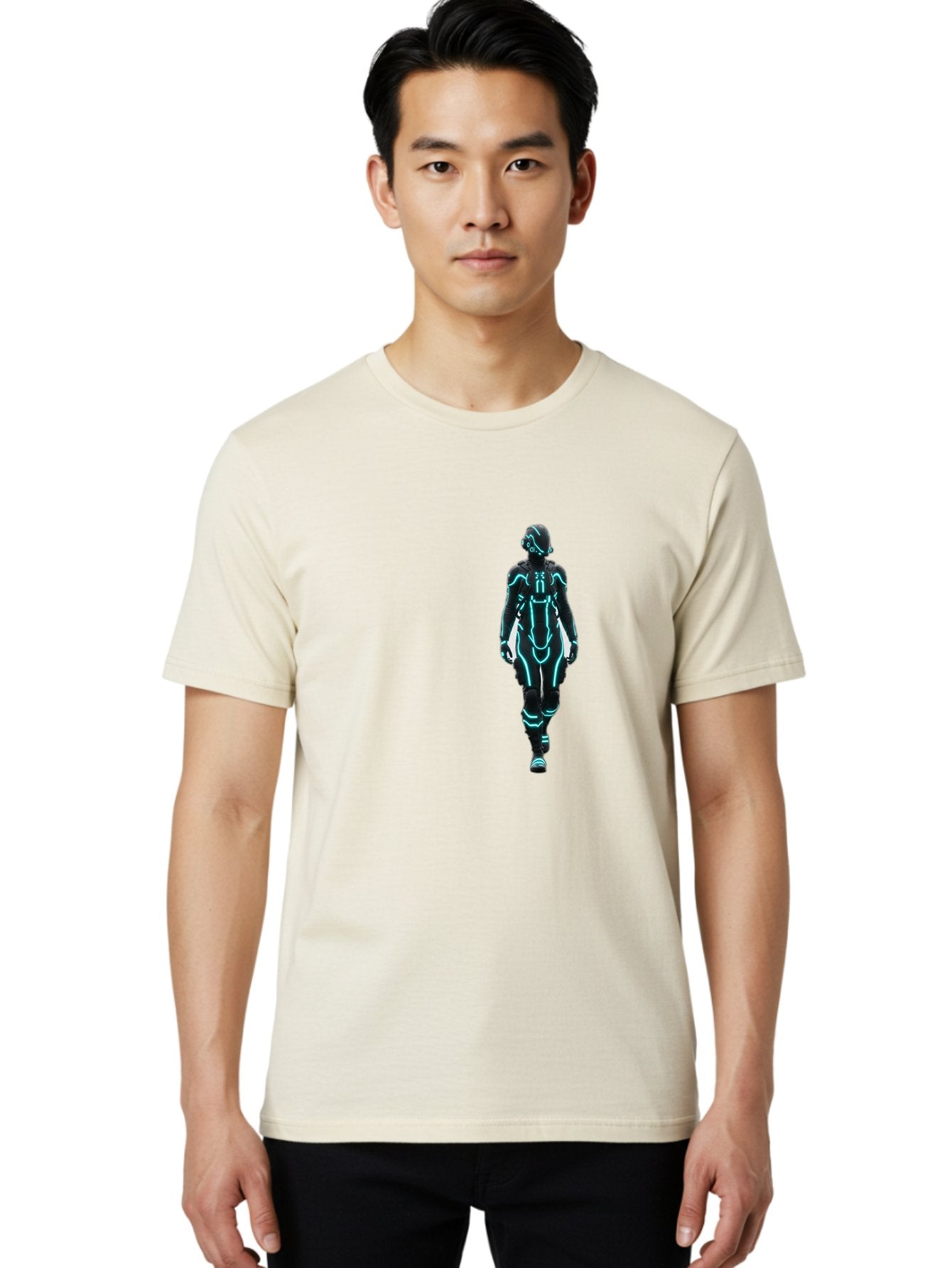 Futuristic-Robot Men'S Graphic Tee, 100% Cotton, Comfortable Casual Summer Wear, Machine Washable, Vintage Camera, Old Camera, Antique Camera, Black Camera, Classic Photography, Photography Equipment, Nostalgic Device, Film Camera, Camera Art Bag509 16