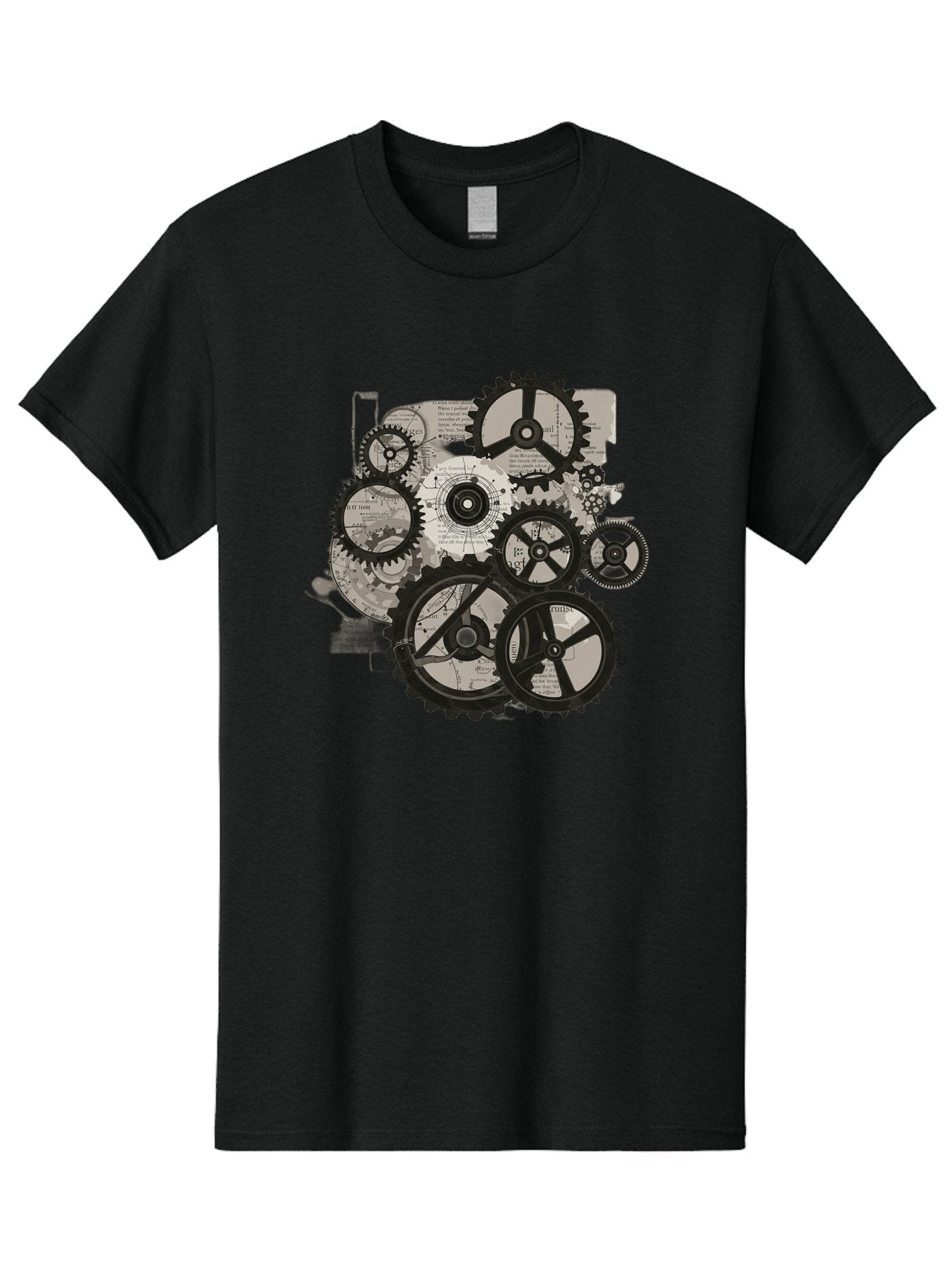 Gears-And-Mechanisms Men'S Graphic Tee, 100% Cotton, Comfortable Casual Summer Wear, Machine Washable, Vintage Camera, Old Camera, Antique Camera, Black Camera, Classic Photography, Photography Equipment, Nostalgic Device, Film Camera, Bag513 4