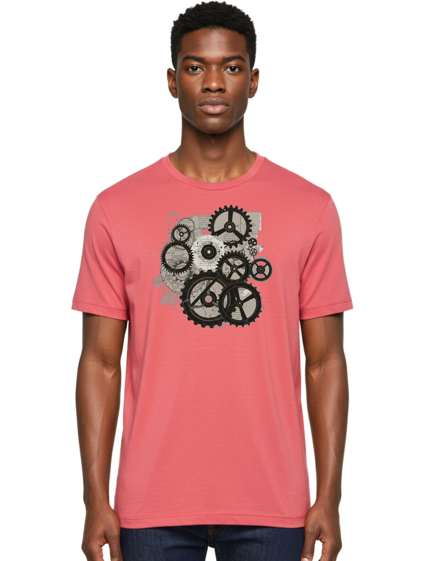 Gears-And-Mechanisms Men'S Graphic Tee, 100% Cotton, Comfortable Casual Summer Wear, Machine Washable, Vintage Camera, Old Camera, Antique Camera, Black Camera, Classic Photography, Photography Equipment, Nostalgic Device, Film Camera, Bag513 28