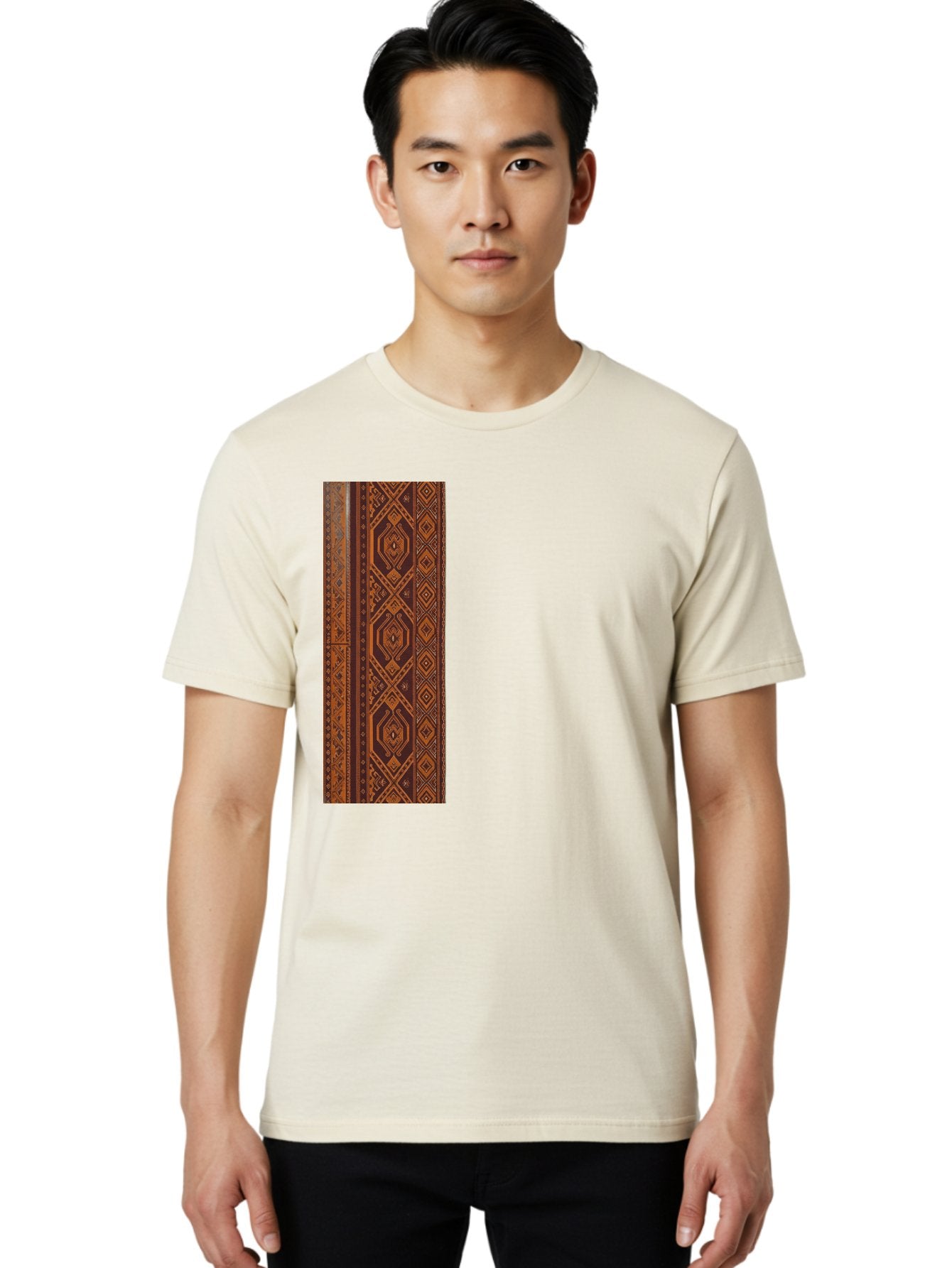 Geometric-Border Men'S Graphic Tee, 100% Cotton, Comfortable Casual Summer Wear, Machine Washable, Vintage Camera, Old Camera, Antique Camera, Black Camera, Classic Photography, Photography Equipment, Nostalgic Device, Film Camera, Camera Art Bag515 29