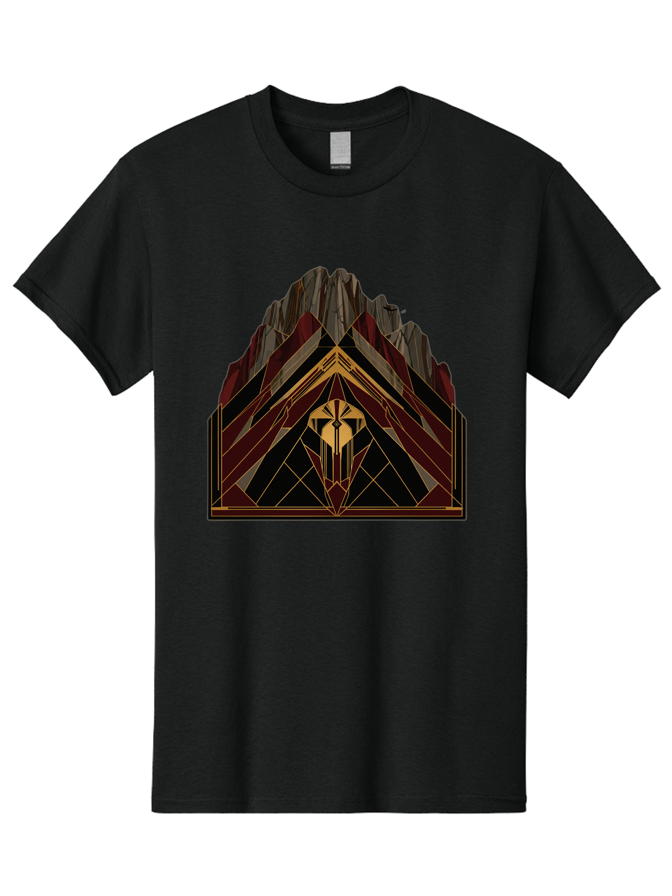 Geometric-Mountain-Design Men'S Graphic Tee, 100% Cotton, Comfortable Casual Summer Wear, Machine Washable, Vintage Camera, Old Camera, Antique Camera, Black Camera, Classic Photography, Photography Equipment, Nostalgic Device, Film Camera, Bag519