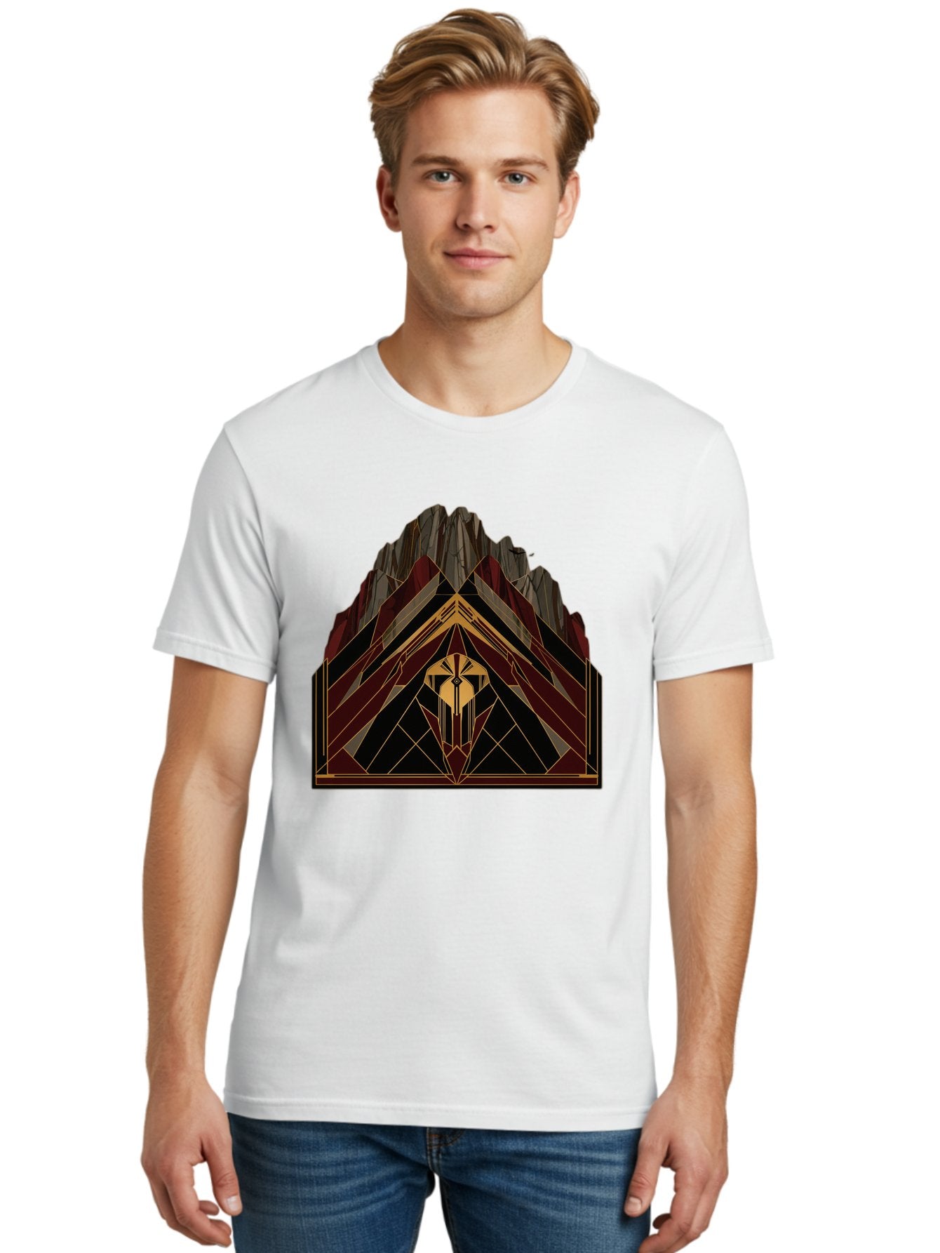 Geometric-Mountain-Design Men'S Graphic Tee, 100% Cotton, Comfortable Casual Summer Wear, Machine Washable, Vintage Camera, Old Camera, Antique Camera, Black Camera, Classic Photography, Photography Equipment, Nostalgic Device, Film Camera, Bag519 26