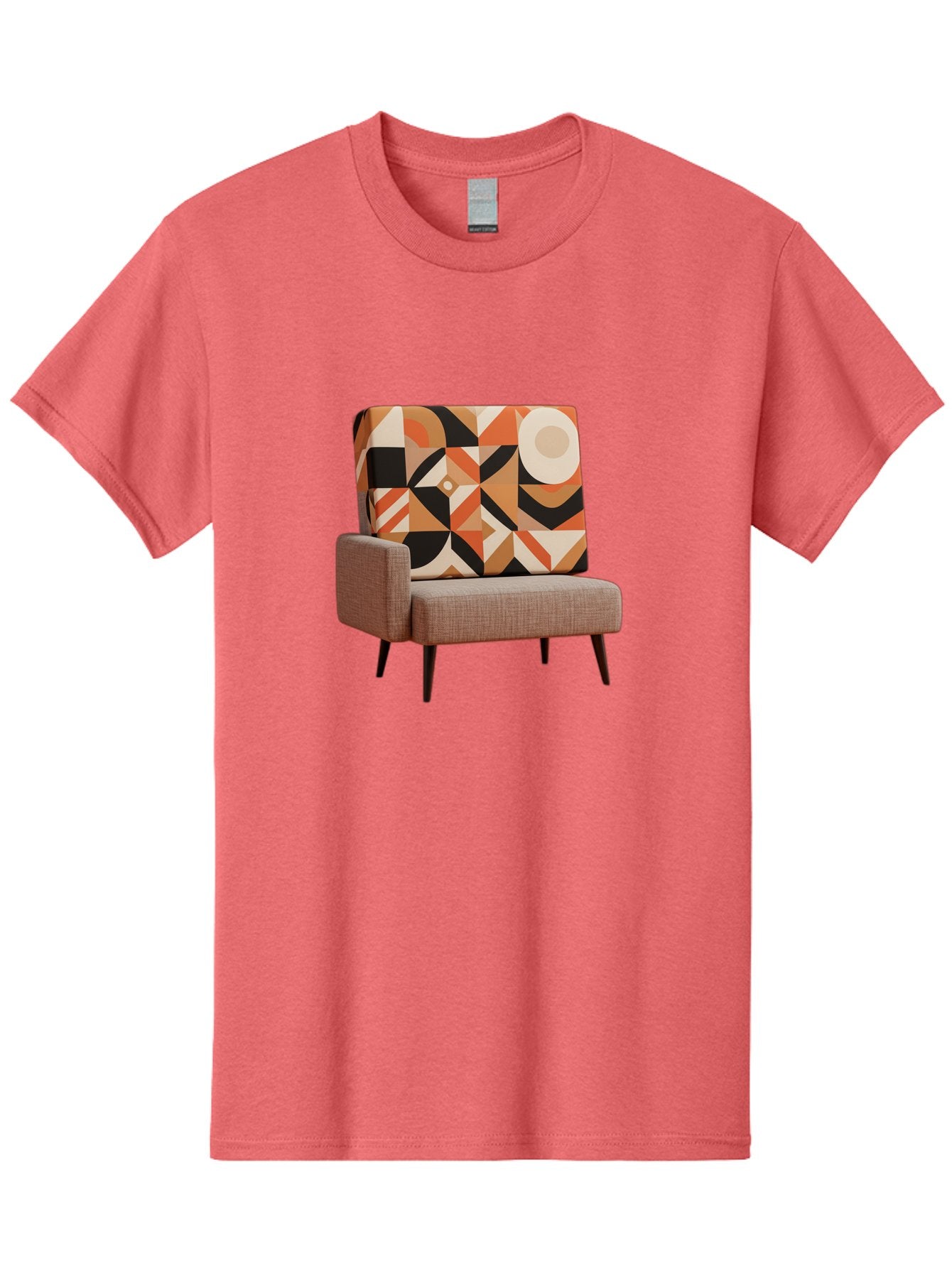 Geometric-Pattern-Chair Men'S Graphic Tee, 100% Cotton, Comfortable Casual Summer Wear, Machine Washable, Vintage Camera, Old Camera, Antique Camera, Black Camera, Classic Photography, Photography Equipment, Nostalgic Device, Film Camera, Bag520 7