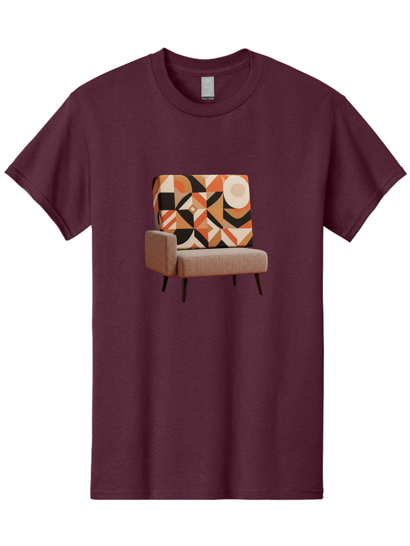 Geometric-Pattern-Chair Men'S Graphic Tee, 100% Cotton, Comfortable Casual Summer Wear, Machine Washable, Vintage Camera, Old Camera, Antique Camera, Black Camera, Classic Photography, Photography Equipment, Nostalgic Device, Film Camera, Bag520 8