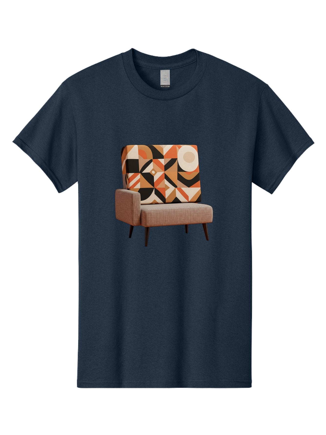 Geometric-Pattern-Chair Men'S Graphic Tee, 100% Cotton, Comfortable Casual Summer Wear, Machine Washable, Vintage Camera, Old Camera, Antique Camera, Black Camera, Classic Photography, Photography Equipment, Nostalgic Device, Film Camera, Bag520 15