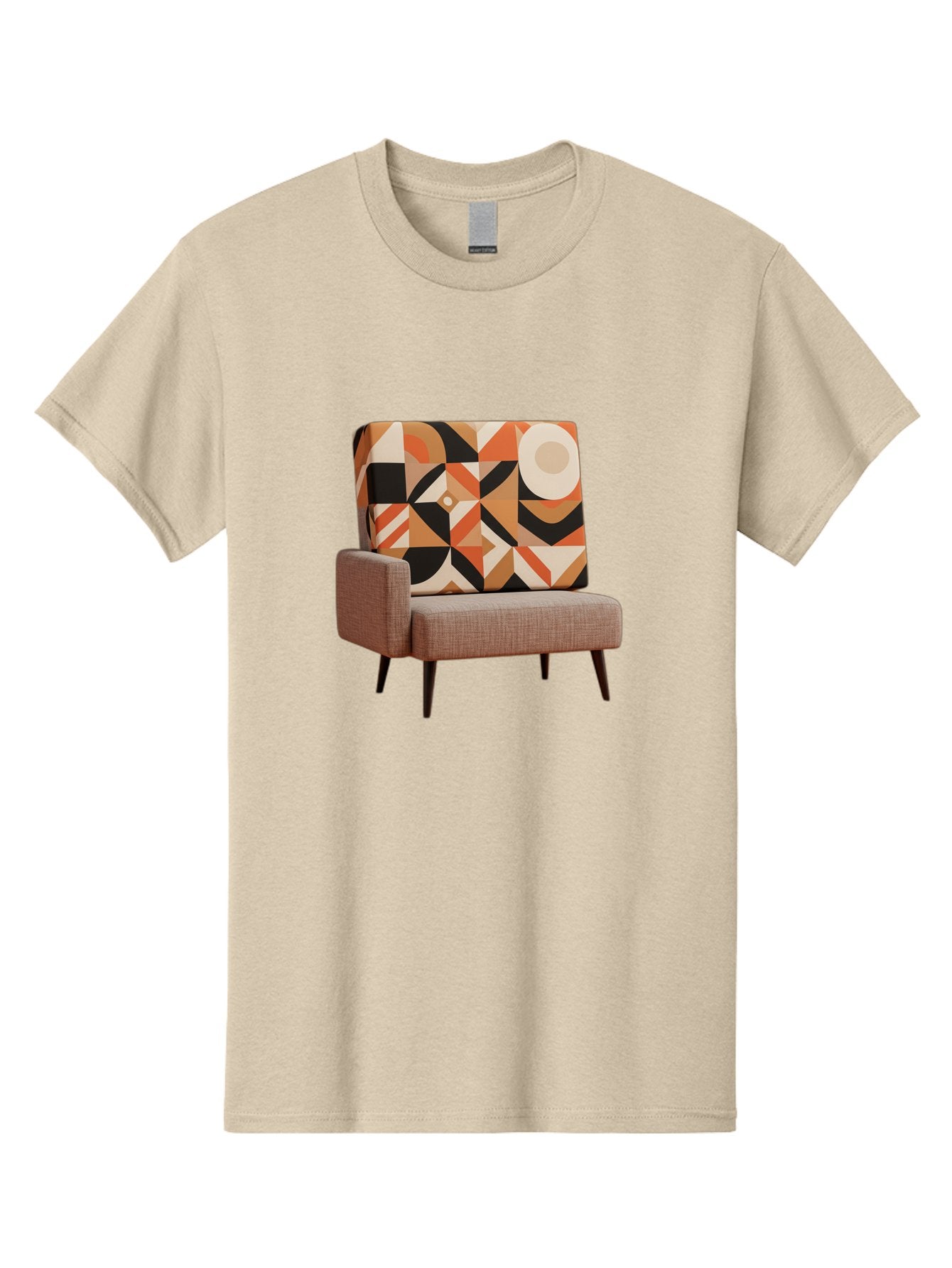 Geometric-Pattern-Chair Men'S Graphic Tee, 100% Cotton, Comfortable Casual Summer Wear, Machine Washable, Vintage Camera, Old Camera, Antique Camera, Black Camera, Classic Photography, Photography Equipment, Nostalgic Device, Film Camera, Bag520