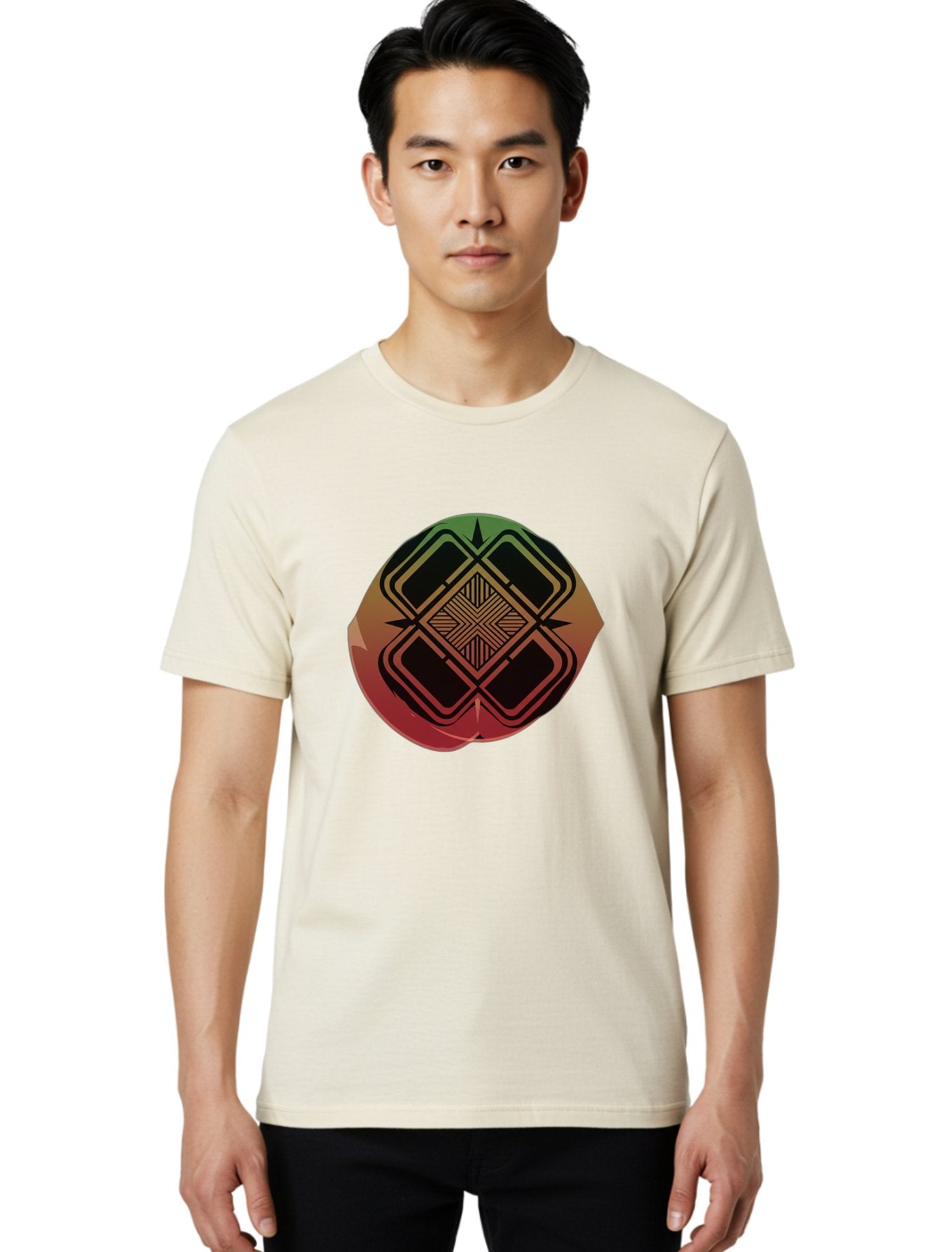 Geometric-Shape-Logo Men'S Graphic Tee, 100% Cotton, Comfortable Casual Summer Wear, Machine Washable, Vintage Camera, Old Camera, Antique Camera, Black Camera, Classic Photography, Photography Equipment, Nostalgic Device, Film Camera, Bag522 30