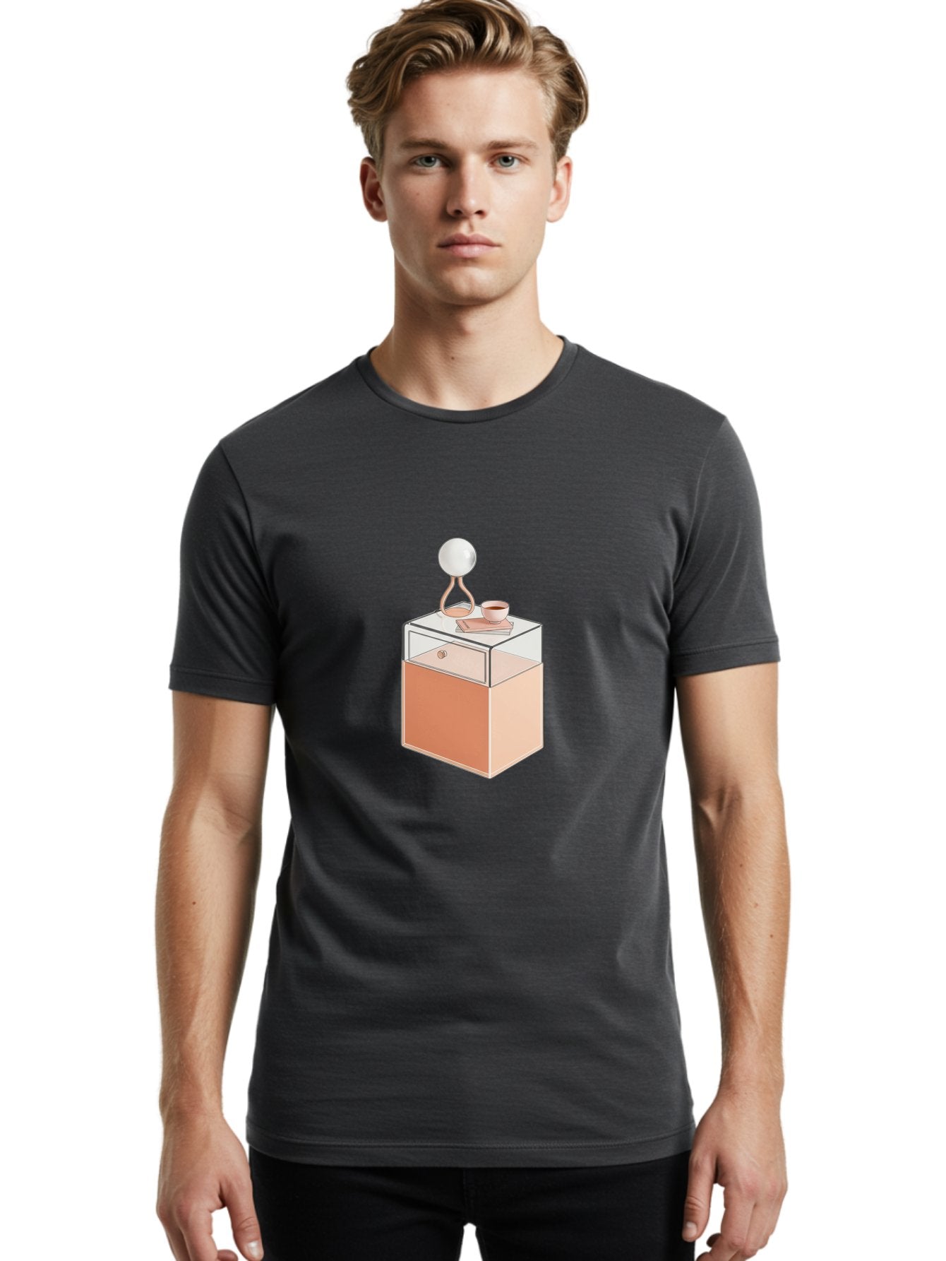 Glass-Nightstand Men'S Graphic Tee, 100% Cotton, Comfortable Casual Summer Wear, Machine Washable, Vintage Camera, Old Camera, Antique Camera, Black Camera, Classic Photography, Photography Equipment, Nostalgic Device, Film Camera, Camera Art Bag530 17
