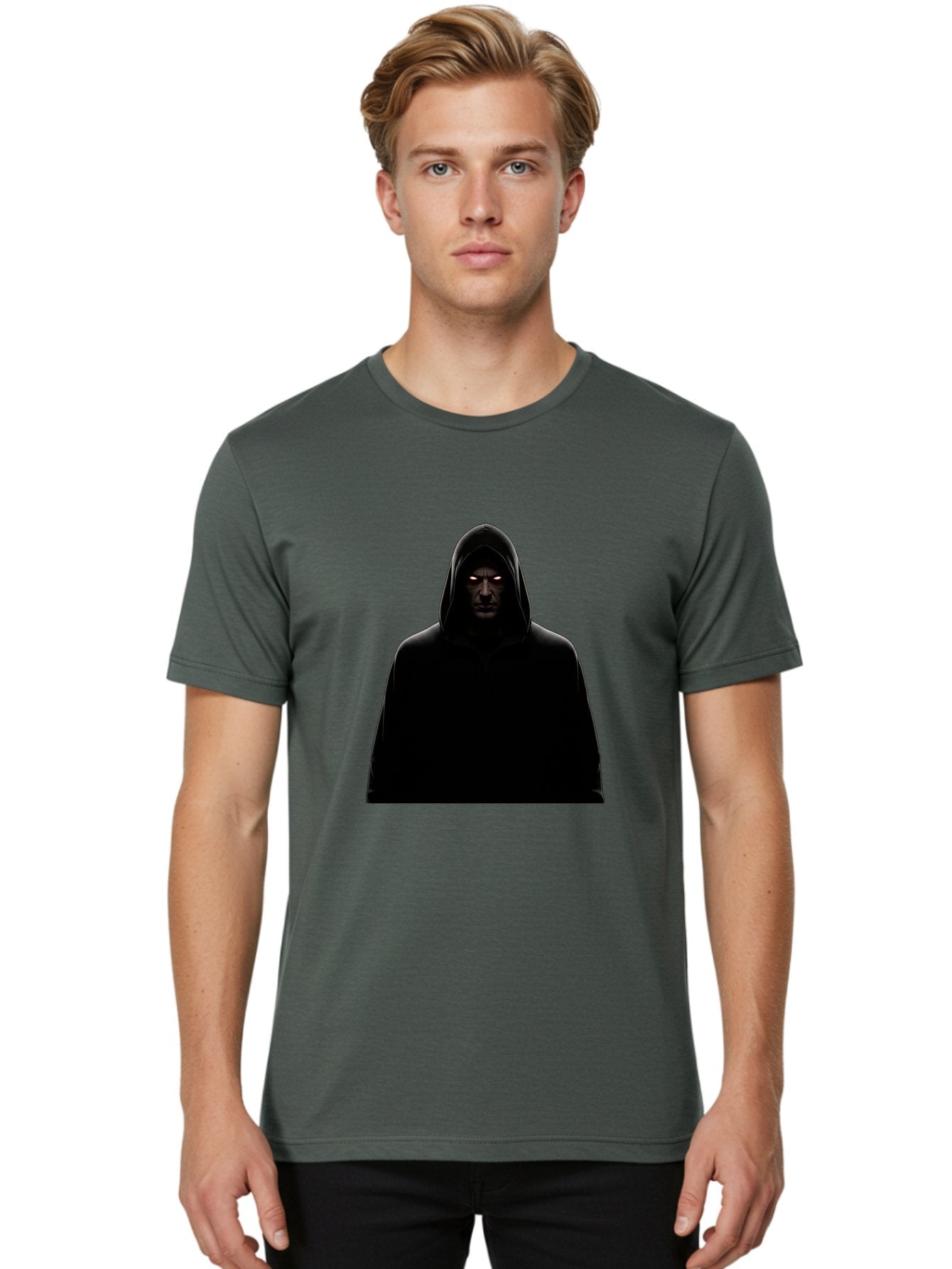 Glowing-Eyes-Hooded-Figure Men'S Graphic Tee, 100% Cotton, Comfortable Casual Summer Wear, Machine Washable, Vintage Camera, Old Camera, Antique Camera, Black Camera, Classic Photography, Photography Equipment, Nostalgic Device, Film Camera, Bag535 26
