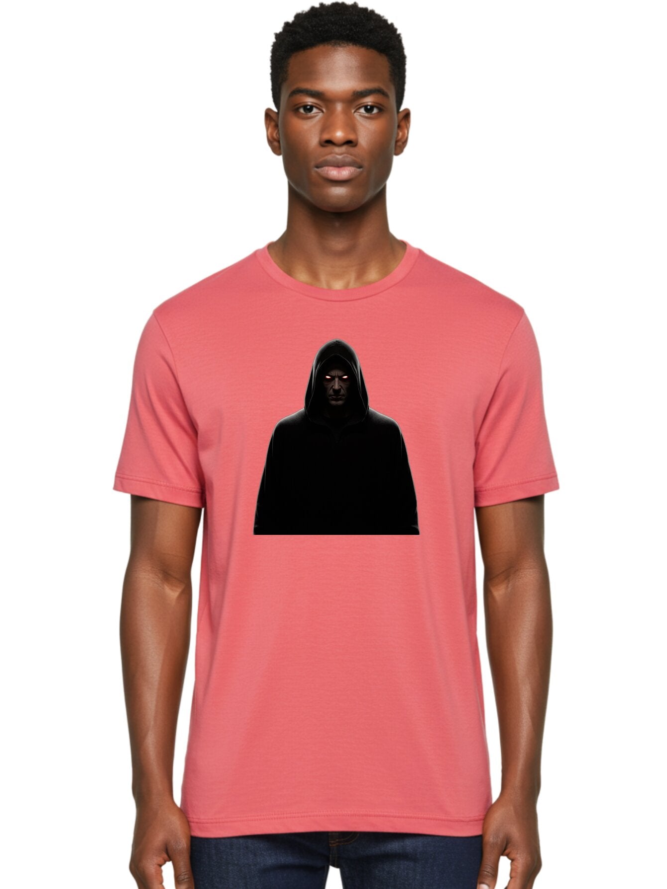 Glowing-Eyes-Hooded-Figure Men'S Graphic Tee, 100% Cotton, Comfortable Casual Summer Wear, Machine Washable, Vintage Camera, Old Camera, Antique Camera, Black Camera, Classic Photography, Photography Equipment, Nostalgic Device, Film Camera, Bag535 20