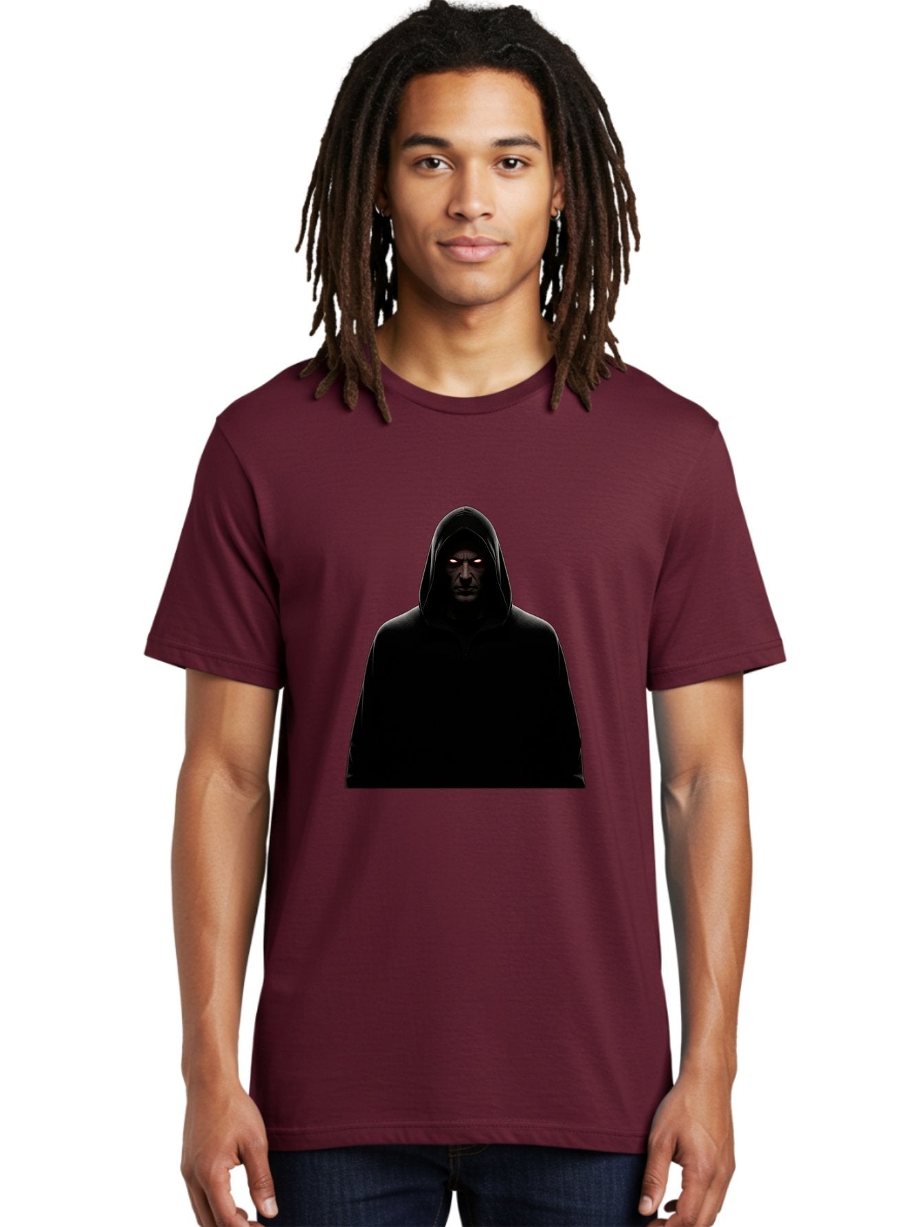 Glowing-Eyes-Hooded-Figure Men'S Graphic Tee, 100% Cotton, Comfortable Casual Summer Wear, Machine Washable, Vintage Camera, Old Camera, Antique Camera, Black Camera, Classic Photography, Photography Equipment, Nostalgic Device, Film Camera, Bag535 21