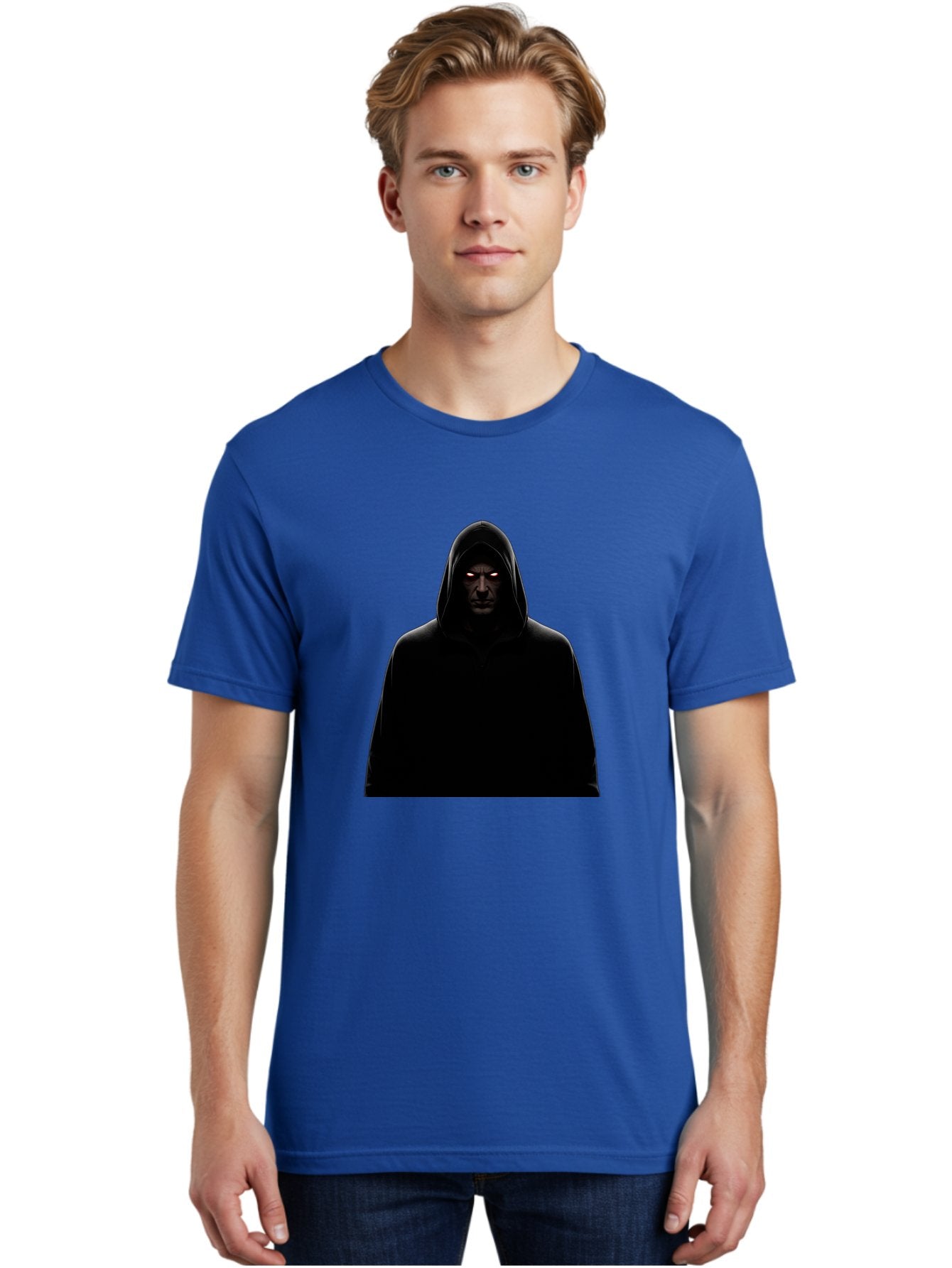 Glowing-Eyes-Hooded-Figure Men'S Graphic Tee, 100% Cotton, Comfortable Casual Summer Wear, Machine Washable, Vintage Camera, Old Camera, Antique Camera, Black Camera, Classic Photography, Photography Equipment, Nostalgic Device, Film Camera, Bag535 24