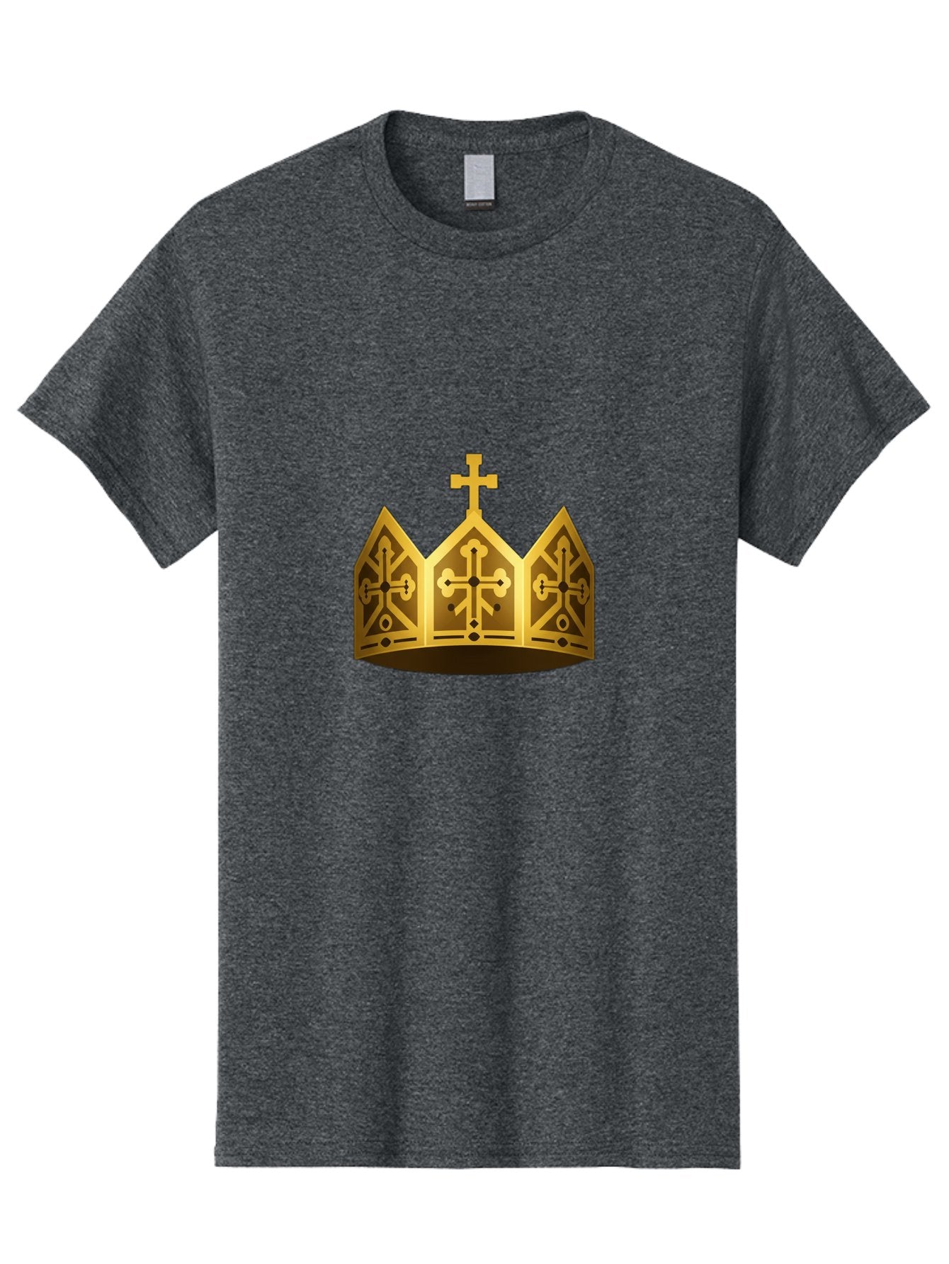 Gold-Crown-With-Cross Men'S Graphic Tee, 100% Cotton, Comfortable Casual Summer Wear, Machine Washable, Vintage Camera, Old Camera, Antique Camera, Black Camera, Classic Photography, Photography Equipment, Nostalgic Device, Film Camera, Bag537 5