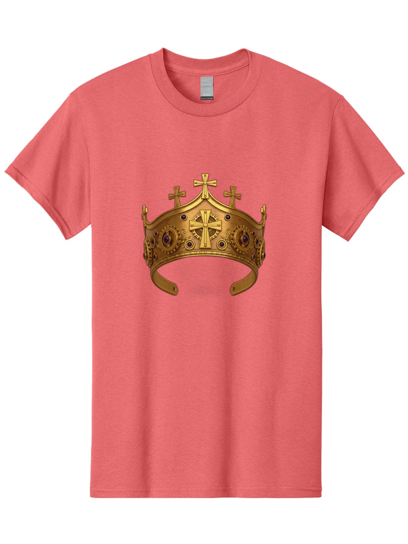 Gold-Crown-With-Crosses Men'S Graphic Tee, 100% Cotton, Comfortable Casual Summer Wear, Machine Washable, Vintage Camera, Old Camera, Antique Camera, Black Camera, Classic Photography, Photography Equipment, Nostalgic Device, Film Camera, Bag538 10