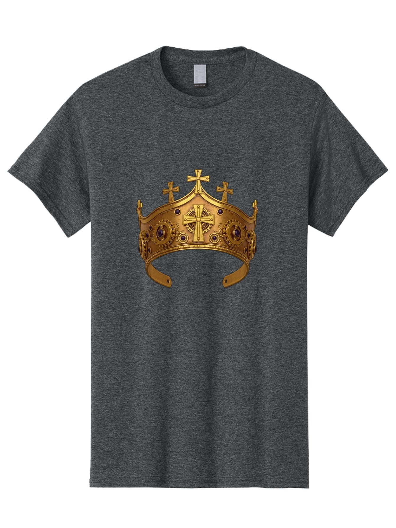 Gold-Crown-With-Crosses Men'S Graphic Tee, 100% Cotton, Comfortable Casual Summer Wear, Machine Washable, Vintage Camera, Old Camera, Antique Camera, Black Camera, Classic Photography, Photography Equipment, Nostalgic Device, Film Camera, Bag538 4