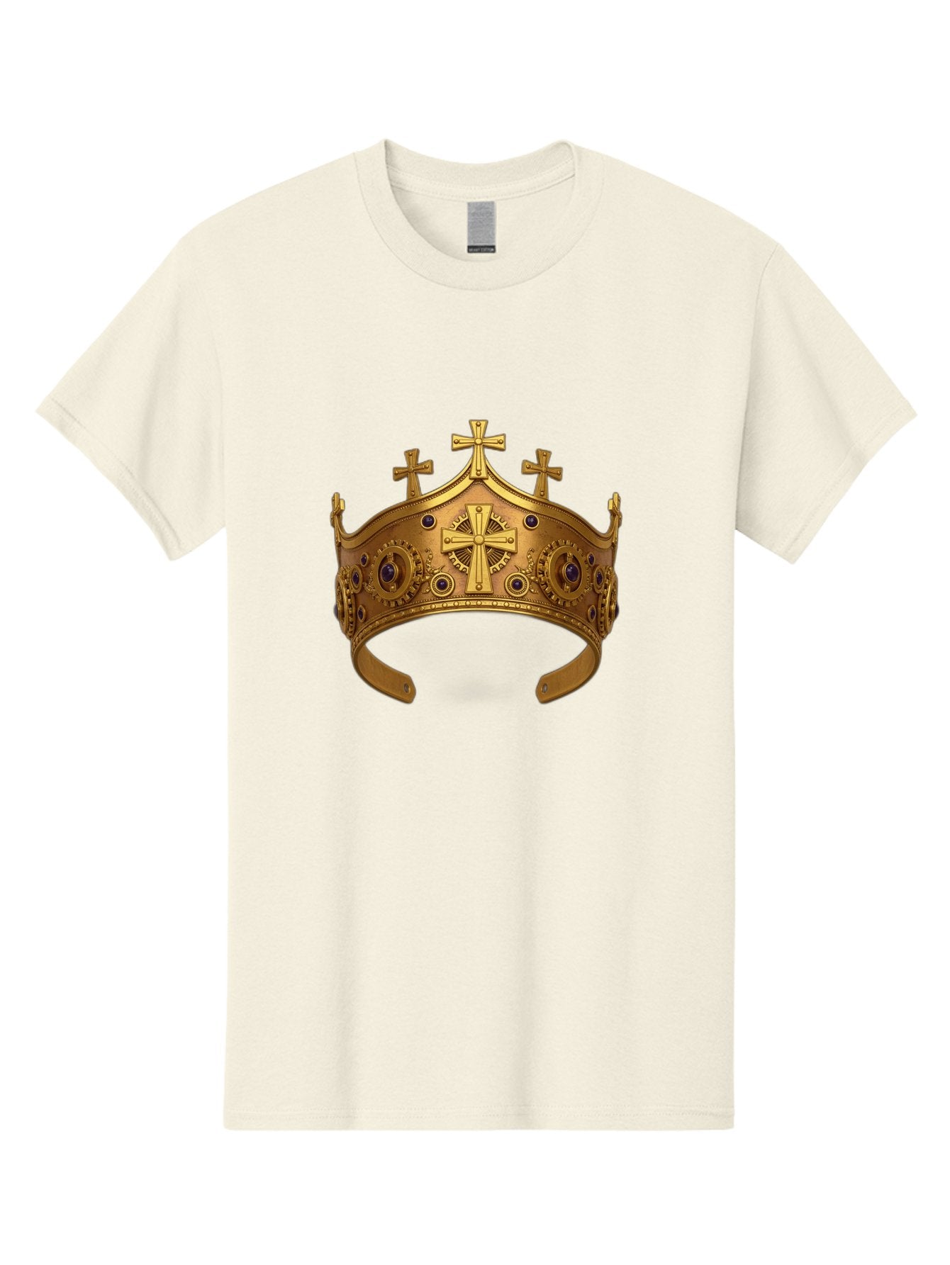 Gold-Crown-With-Crosses Men'S Graphic Tee, 100% Cotton, Comfortable Casual Summer Wear, Machine Washable, Vintage Camera, Old Camera, Antique Camera, Black Camera, Classic Photography, Photography Equipment, Nostalgic Device, Film Camera, Bag538 3