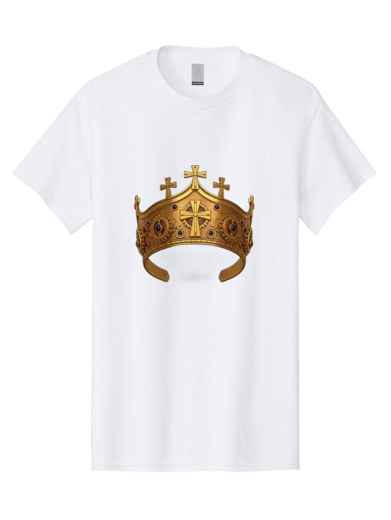 Gold-Crown-With-Crosses Men'S Graphic Tee, 100% Cotton, Comfortable Casual Summer Wear, Machine Washable, Vintage Camera, Old Camera, Antique Camera, Black Camera, Classic Photography, Photography Equipment, Nostalgic Device, Film Camera, Bag538 12