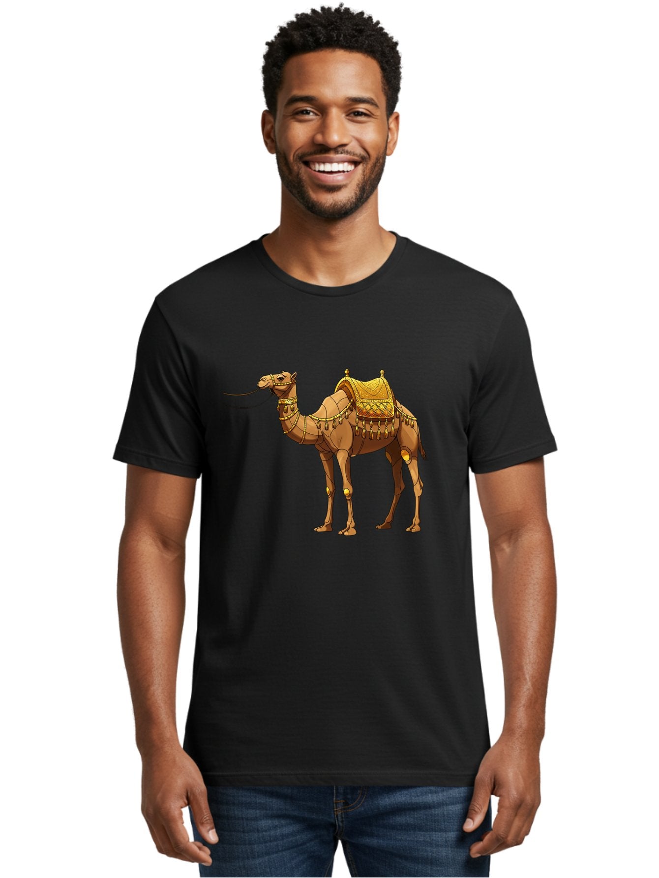 Golden-Camel-1 Men'S Graphic Tee, 100% Cotton, Comfortable Casual Summer Wear, Machine Washable, Vintage Camera, Old Camera, Antique Camera, Black Camera, Classic Photography, Photography Equipment, Nostalgic Device, Film Camera, Camera Art Bag546 29