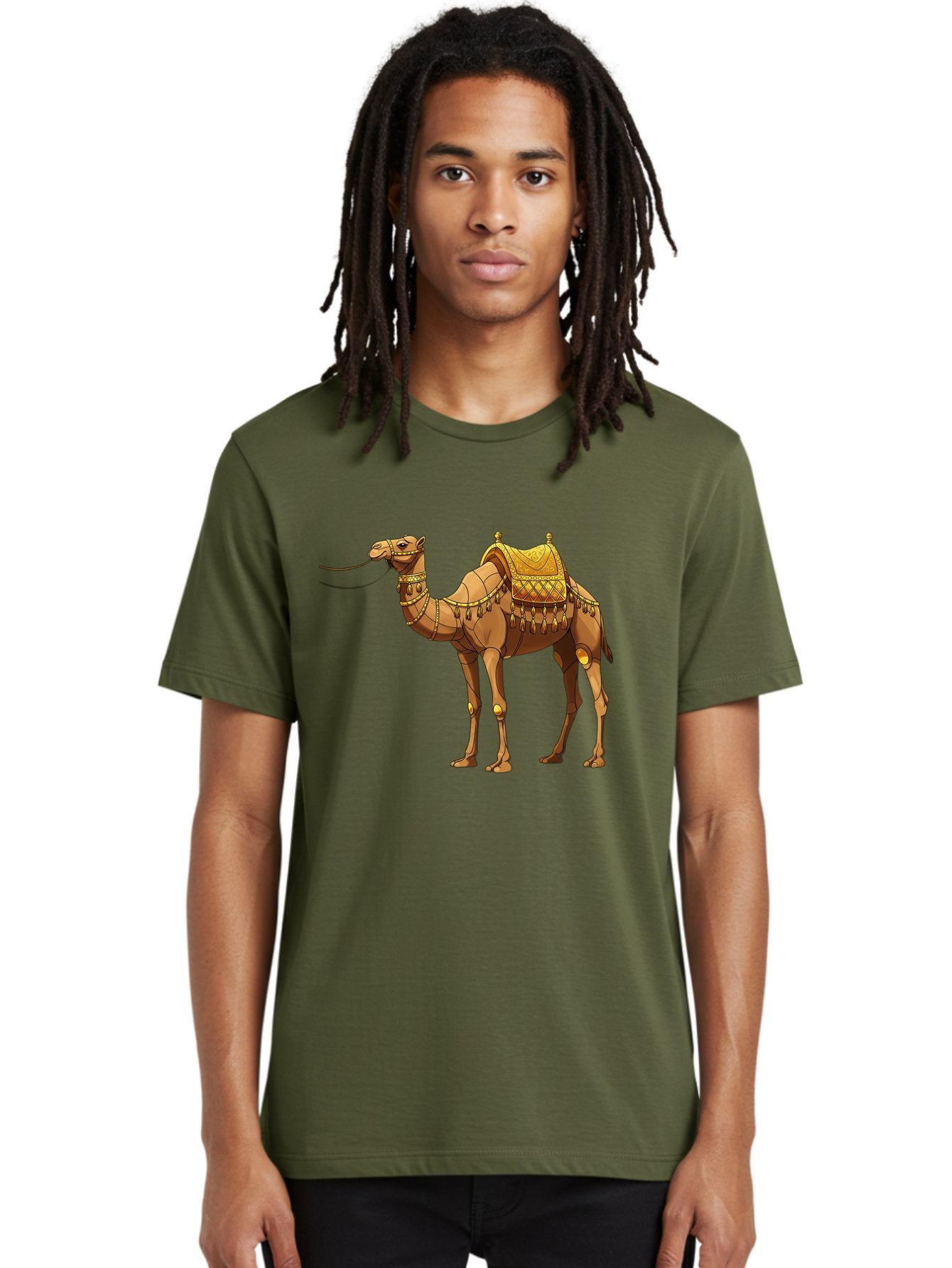 Golden-Camel-1 Men'S Graphic Tee, 100% Cotton, Comfortable Casual Summer Wear, Machine Washable, Vintage Camera, Old Camera, Antique Camera, Black Camera, Classic Photography, Photography Equipment, Nostalgic Device, Film Camera, Camera Art Bag546 30