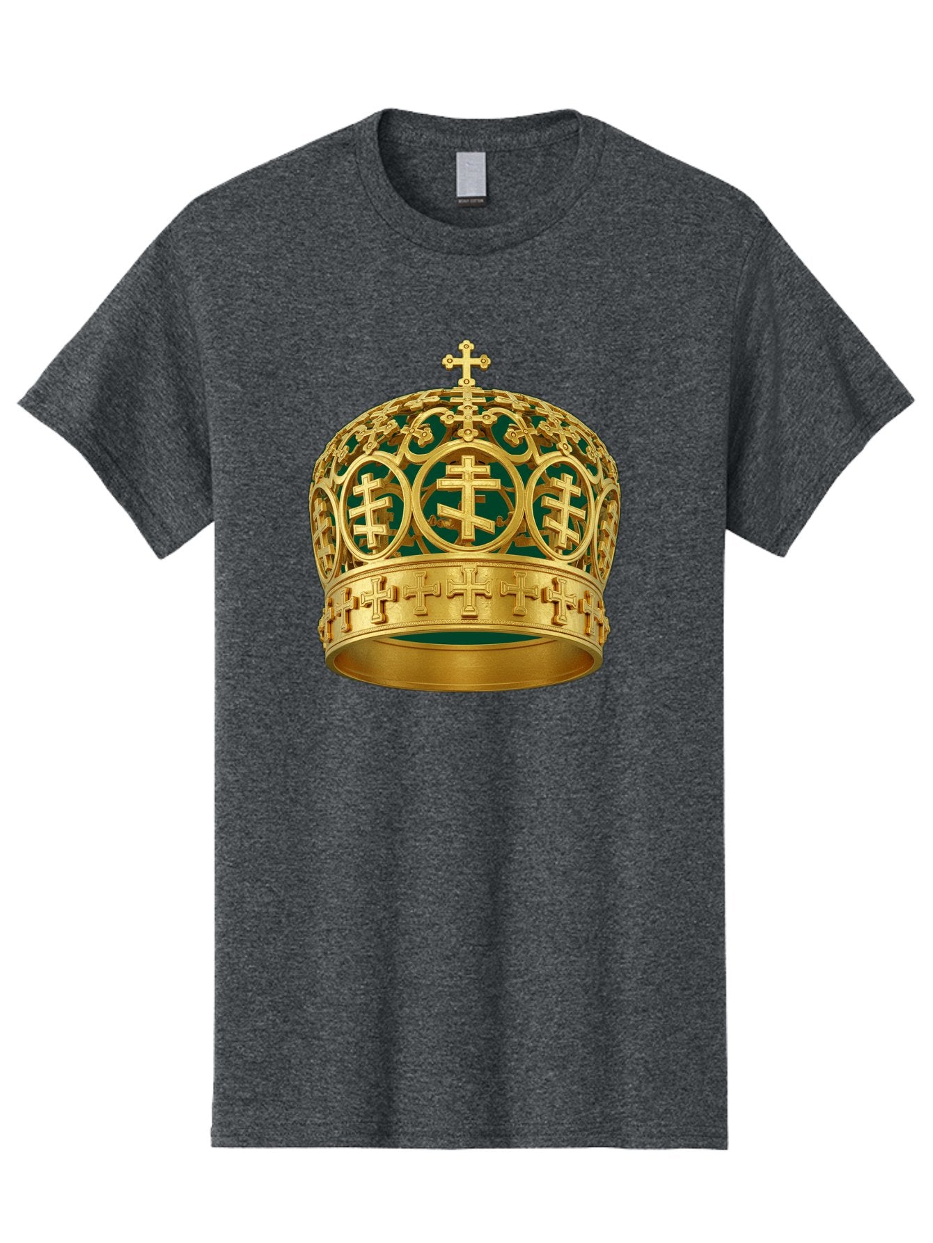 Golden-Cross-Crown Men'S Graphic Tee, 100% Cotton, Comfortable Casual Summer Wear, Machine Washable, Vintage Camera, Old Camera, Antique Camera, Black Camera, Classic Photography, Photography Equipment, Nostalgic Device, Film Camera, Bag549