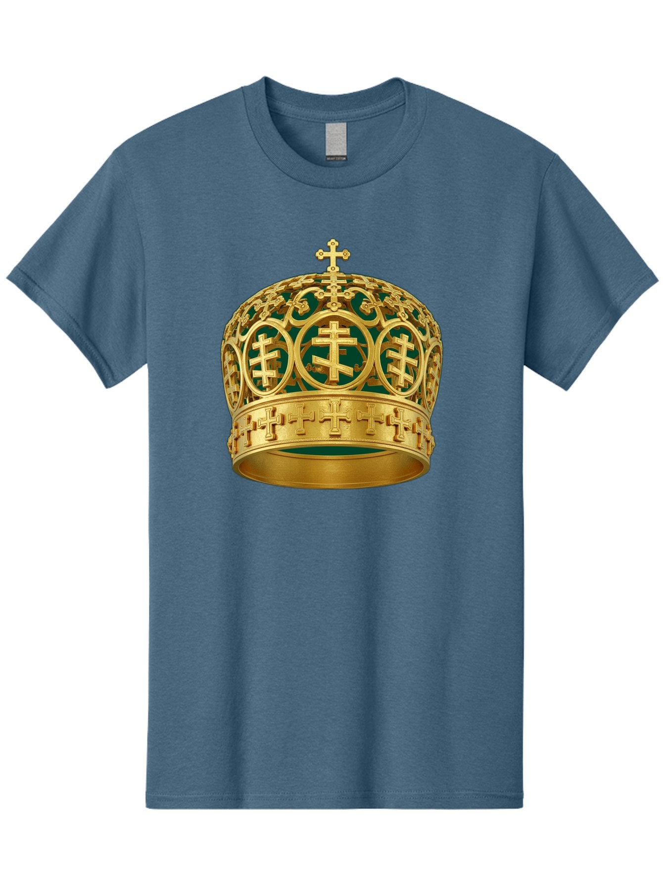 Golden-Cross-Crown Men'S Graphic Tee, 100% Cotton, Comfortable Casual Summer Wear, Machine Washable, Vintage Camera, Old Camera, Antique Camera, Black Camera, Classic Photography, Photography Equipment, Nostalgic Device, Film Camera, Bag549 5