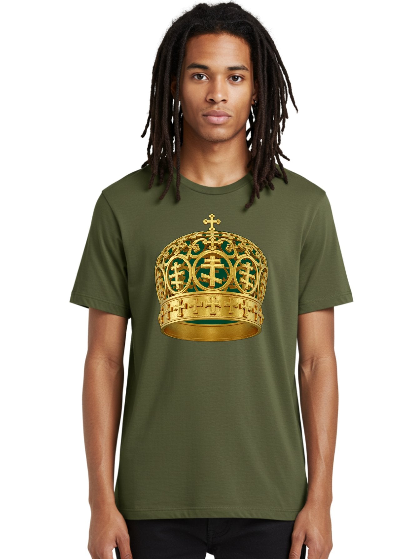 Golden-Cross-Crown Men'S Graphic Tee, 100% Cotton, Comfortable Casual Summer Wear, Machine Washable, Vintage Camera, Old Camera, Antique Camera, Black Camera, Classic Photography, Photography Equipment, Nostalgic Device, Film Camera, Bag549 16