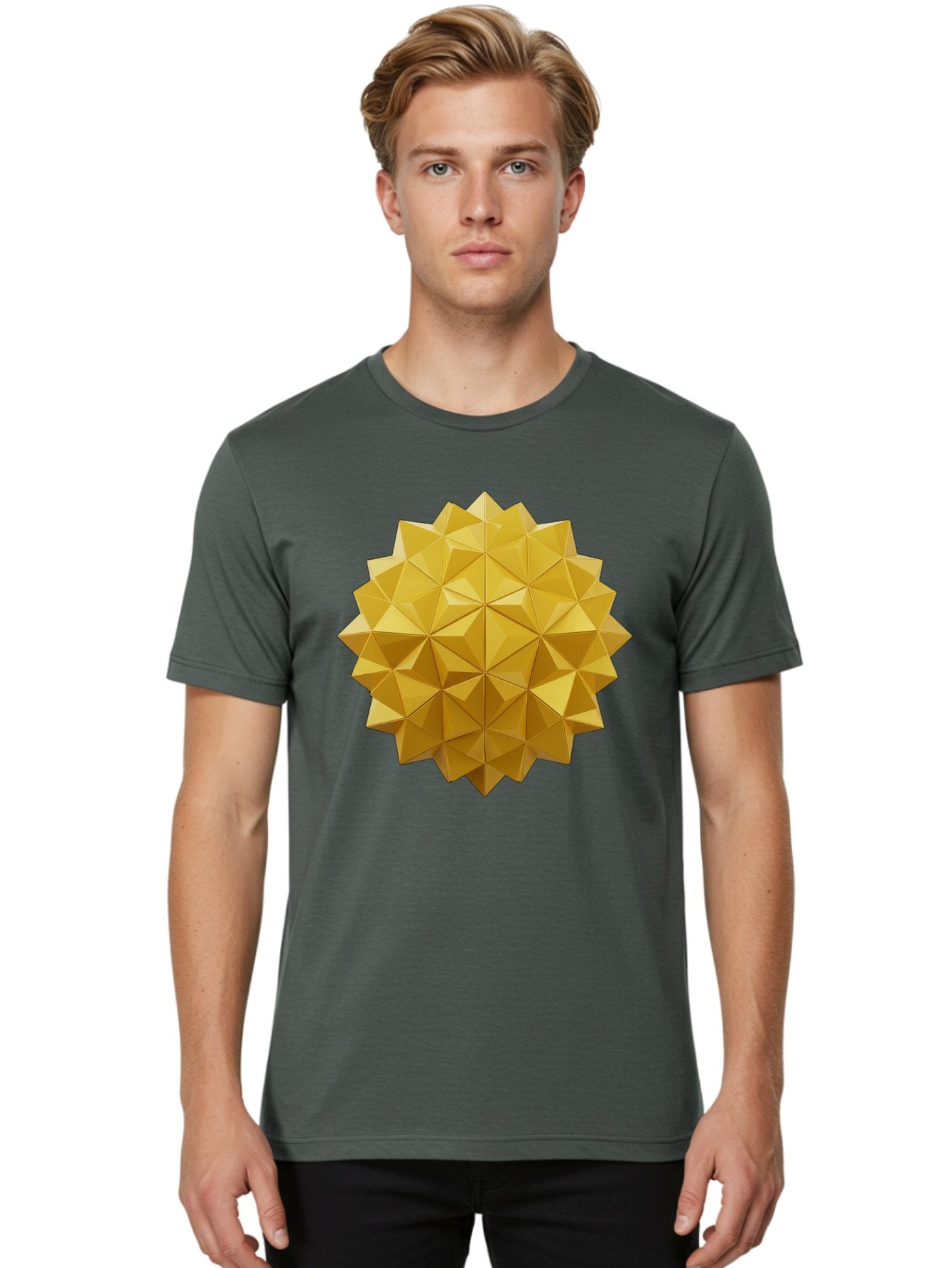 Golden-Polyhedron-Orb Men'S Graphic Tee, 100% Cotton, Comfortable Casual Summer Wear, Machine Washable, Vintage Camera, Old Camera, Antique Camera, Black Camera, Classic Photography, Photography Equipment, Nostalgic Device, Film Camera, Bag553 23