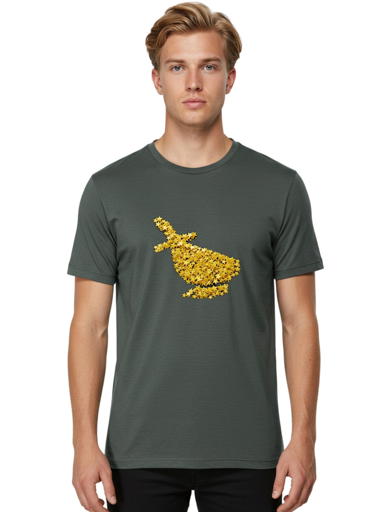 Golden-Star-Duck Men'S Graphic Tee, 100% Cotton, Comfortable Casual Summer Wear, Machine Washable, Vintage Camera, Old Camera, Antique Camera, Black Camera, Classic Photography, Photography Equipment, Nostalgic Device, Film Camera, Camera Art Bag556 16