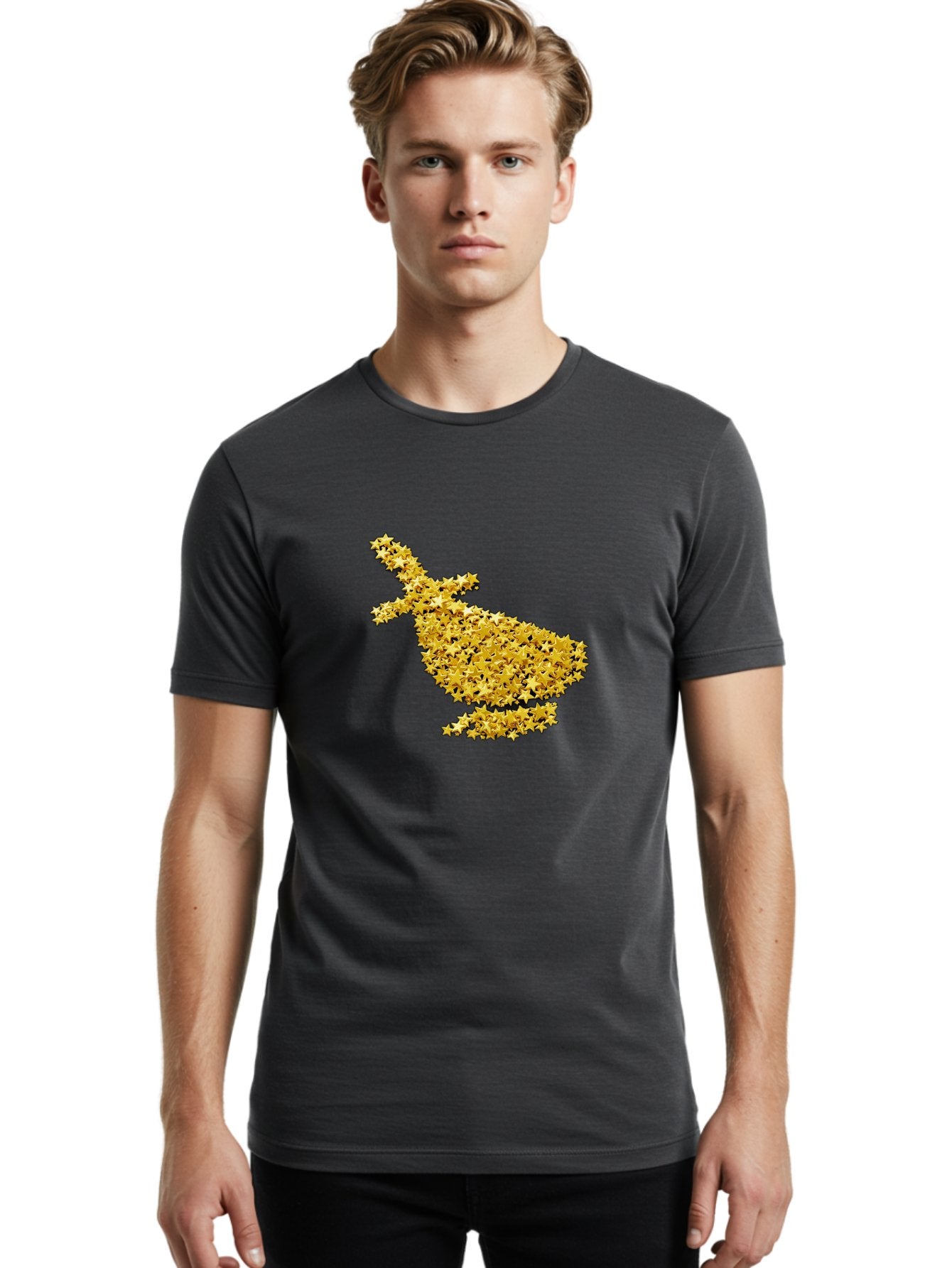 Golden-Star-Duck Men'S Graphic Tee, 100% Cotton, Comfortable Casual Summer Wear, Machine Washable, Vintage Camera, Old Camera, Antique Camera, Black Camera, Classic Photography, Photography Equipment, Nostalgic Device, Film Camera, Camera Art Bag556 22