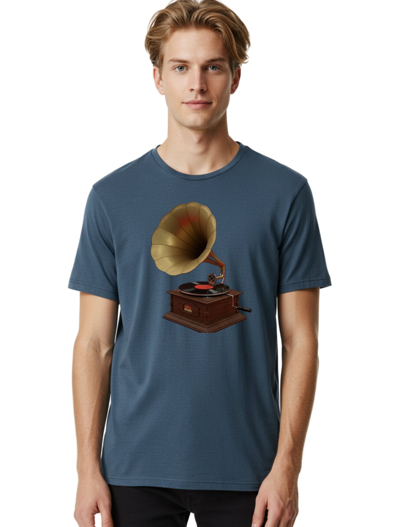Gramophone Men'S Graphic Tee, 100% Cotton, Comfortable Casual Summer Wear, Machine Washable, Vintage Camera, Old Camera, Antique Camera, Black Camera, Classic Photography, Photography Equipment, Nostalgic Device, Film Camera, Camera Art Bag563 26