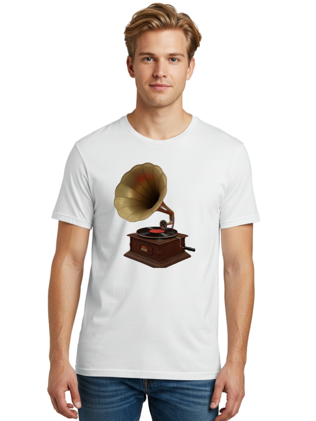 Gramophone Men'S Graphic Tee, 100% Cotton, Comfortable Casual Summer Wear, Machine Washable, Vintage Camera, Old Camera, Antique Camera, Black Camera, Classic Photography, Photography Equipment, Nostalgic Device, Film Camera, Camera Art Bag563 18