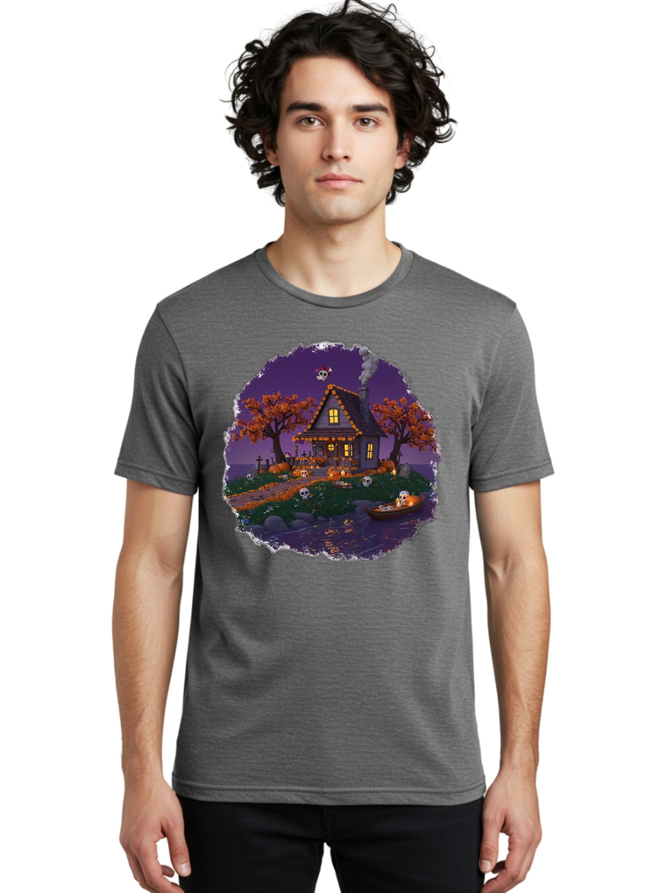 Haunted-House-1 Men'S Graphic Tee, 100% Cotton, Comfortable Casual Summer Wear, Machine Washable, Vintage Camera, Old Camera, Antique Camera, Black Camera, Classic Photography, Photography Equipment, Nostalgic Device, Film Camera, Camera Art Bag583 23