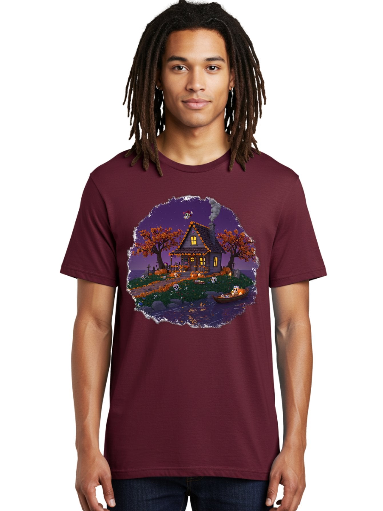 Haunted-House-1 Men'S Graphic Tee, 100% Cotton, Comfortable Casual Summer Wear, Machine Washable, Vintage Camera, Old Camera, Antique Camera, Black Camera, Classic Photography, Photography Equipment, Nostalgic Device, Film Camera, Camera Art Bag583 30