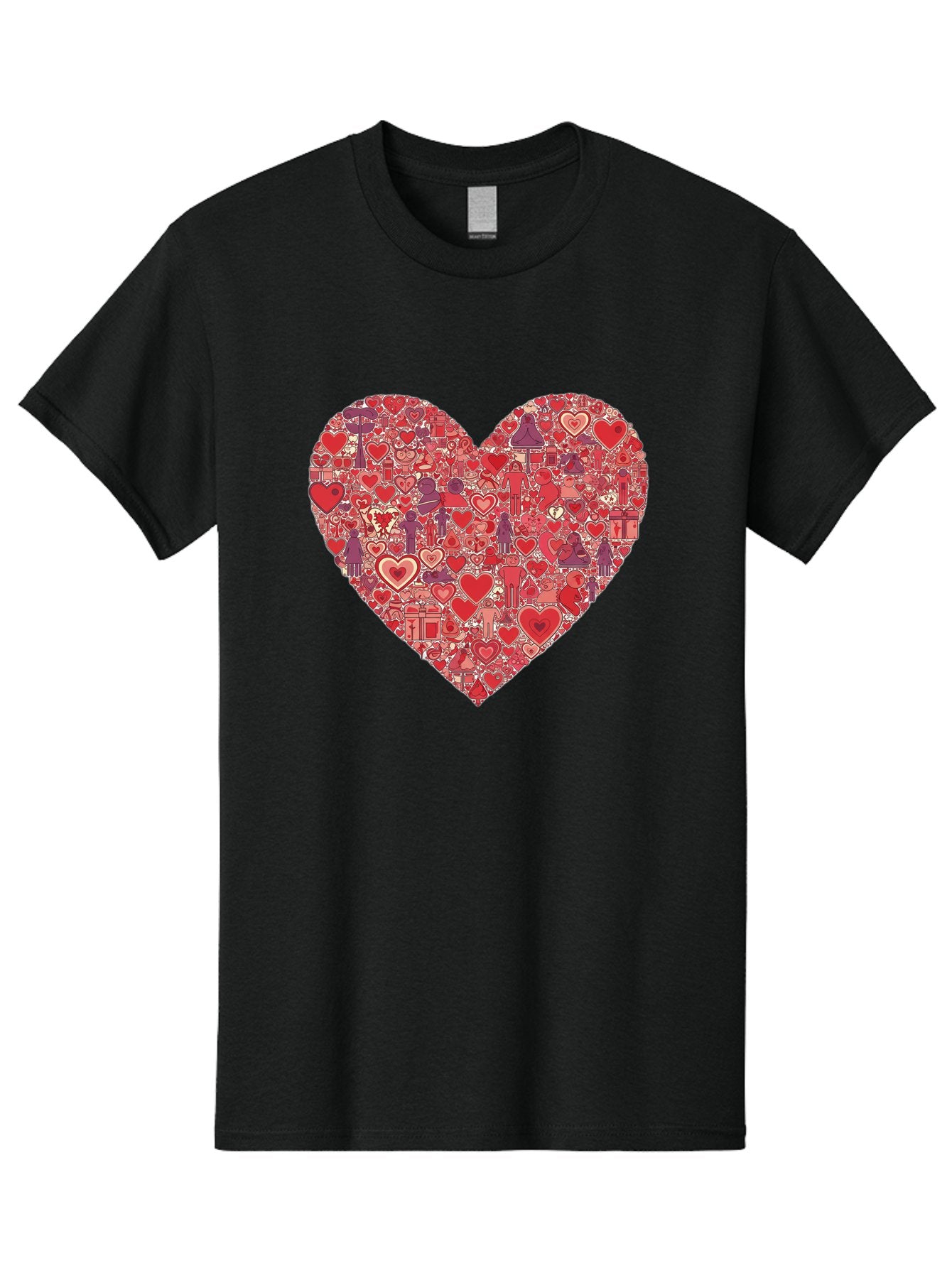 Heart-Collage Men'S Graphic Tee, 100% Cotton, Comfortable Casual Summer Wear, Machine Washable, Vintage Camera, Old Camera, Antique Camera, Black Camera, Classic Photography, Photography Equipment, Nostalgic Device, Film Camera, Camera Art Bag588 14