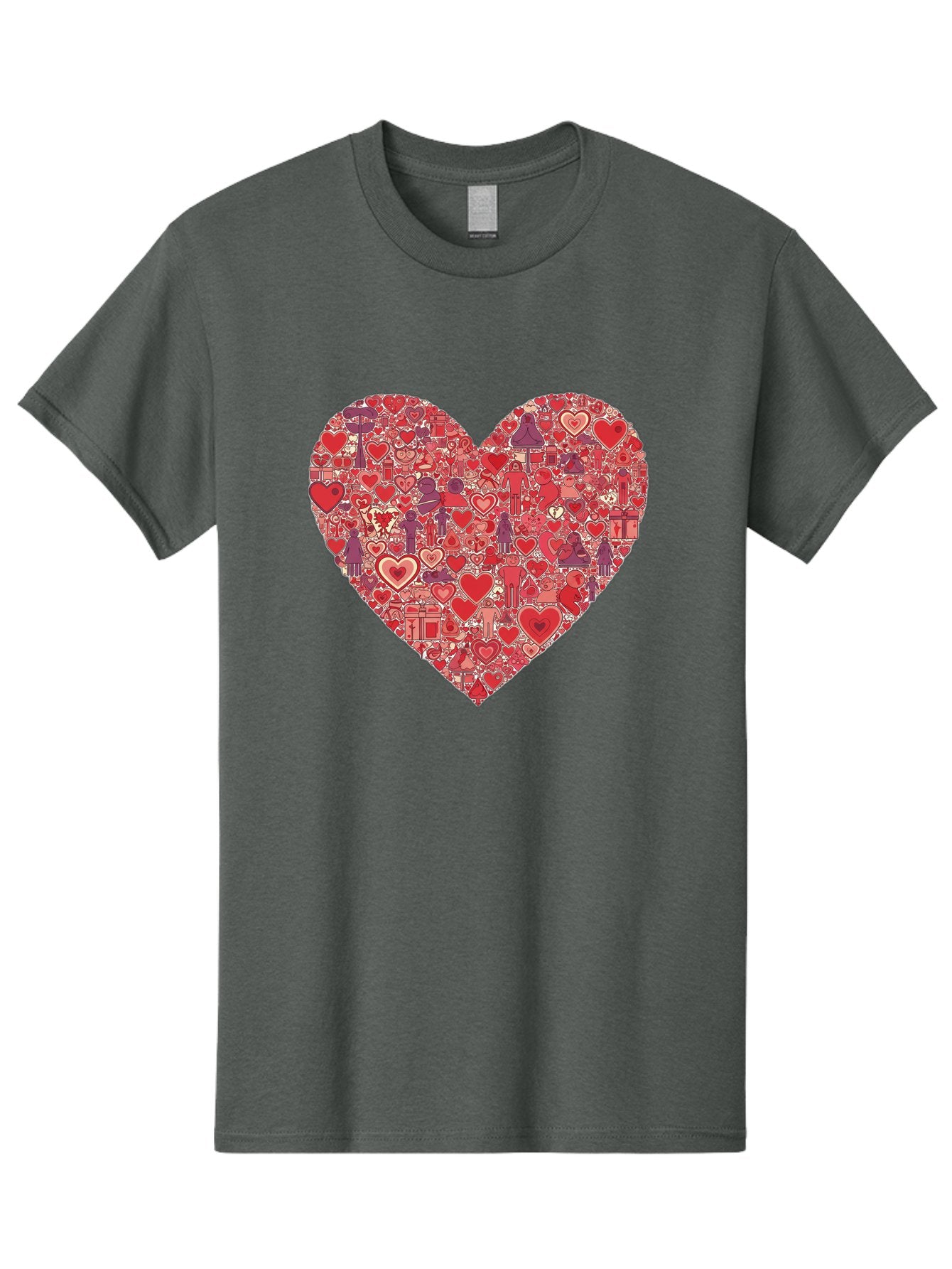 Heart-Collage Men'S Graphic Tee, 100% Cotton, Comfortable Casual Summer Wear, Machine Washable, Vintage Camera, Old Camera, Antique Camera, Black Camera, Classic Photography, Photography Equipment, Nostalgic Device, Film Camera, Camera Art Bag588 11